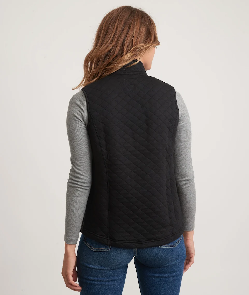 Women's Corbet Full Zip Vest in Black - Image 5