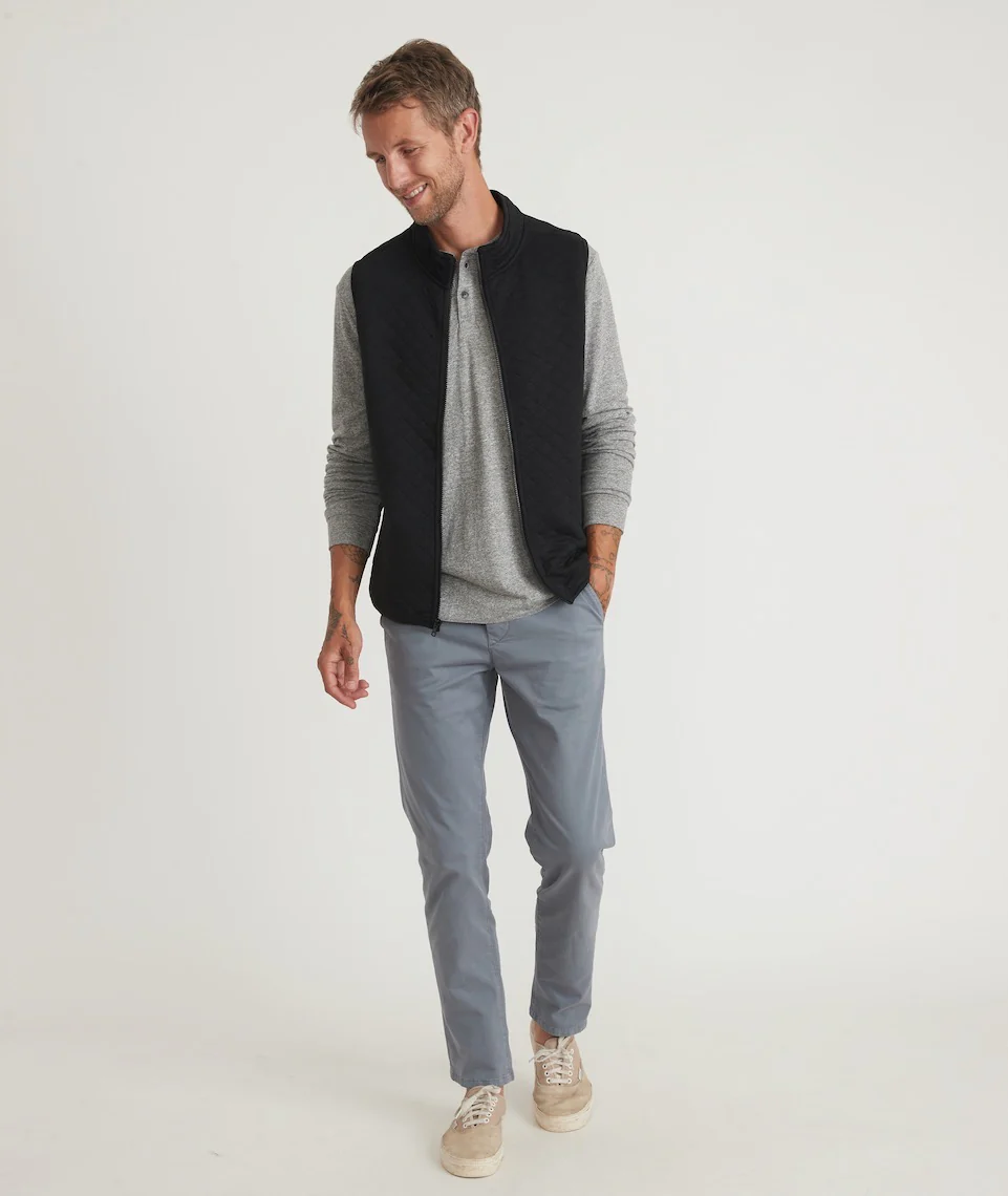 Men's Corbet Full Zip Vest in Black - Image 3