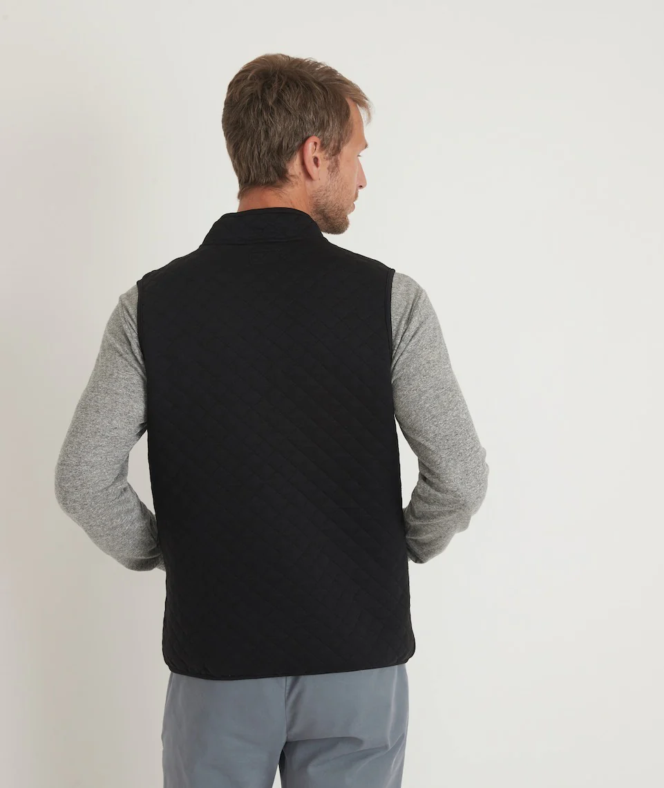 Men's Corbet Full Zip Vest in Black - Image 6