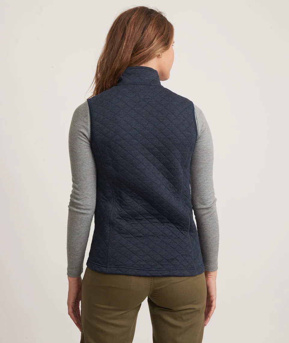 Women's Corbet Full Zip Vest in Navy - Image 6