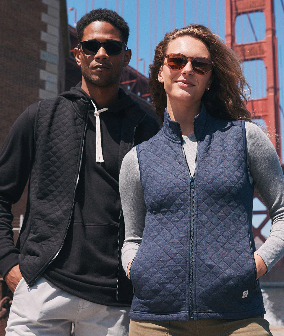 Women's Corbet Full Zip Vest in Navy - Image 7