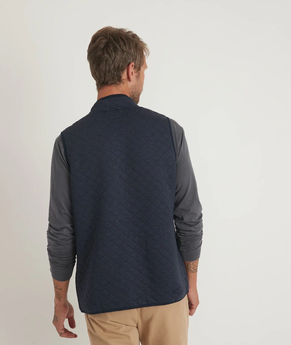 Men's Corbet Full Zip Vest in Navy - Image 5