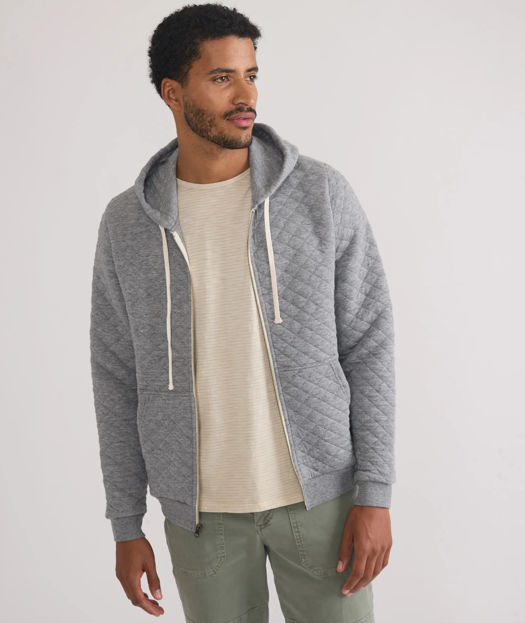 Corbet Quilted Full Zip Hoodie - Image 2