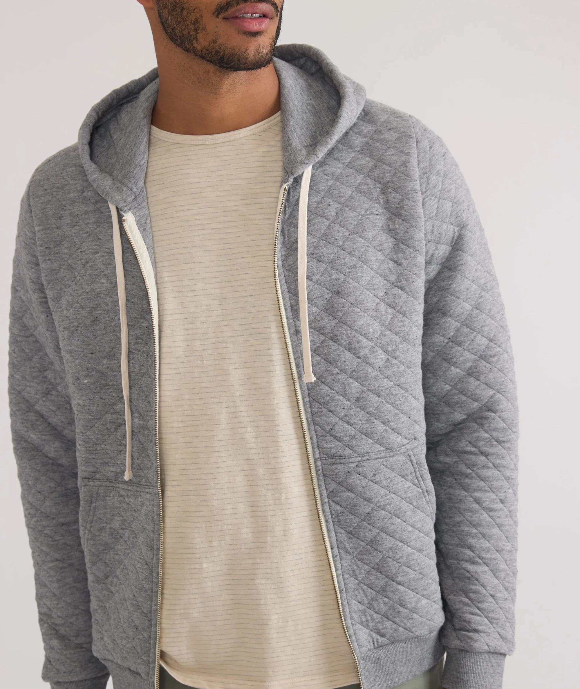 Corbet Quilted Full Zip Hoodie - Image 4