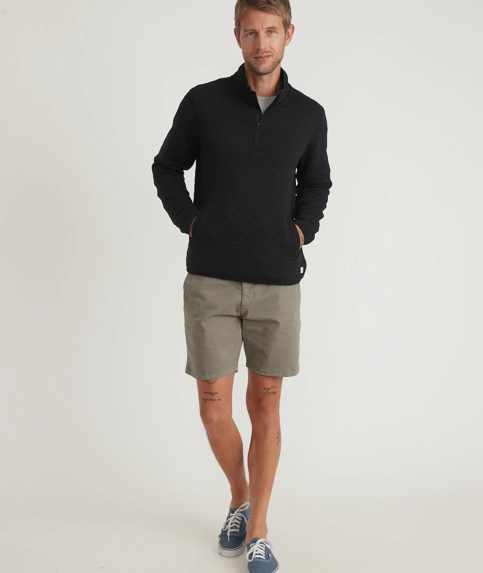 Men's Corbet Quarter Zip Pullover in Black - Image 2
