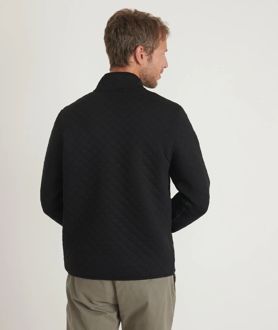 Men's Corbet Quarter Zip Pullover in Black - Image 5