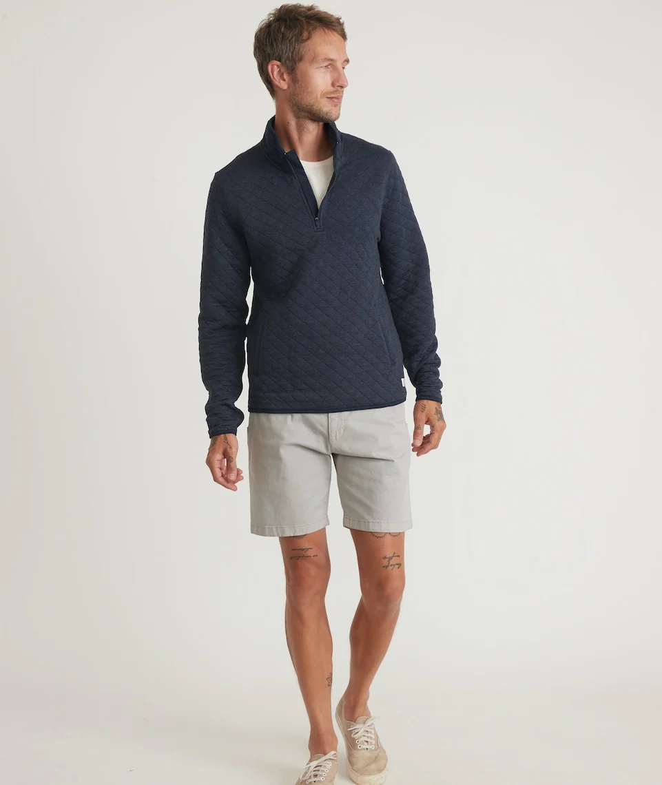 Men's Corbet Quarter Zip Pullover in Navy - Image 3