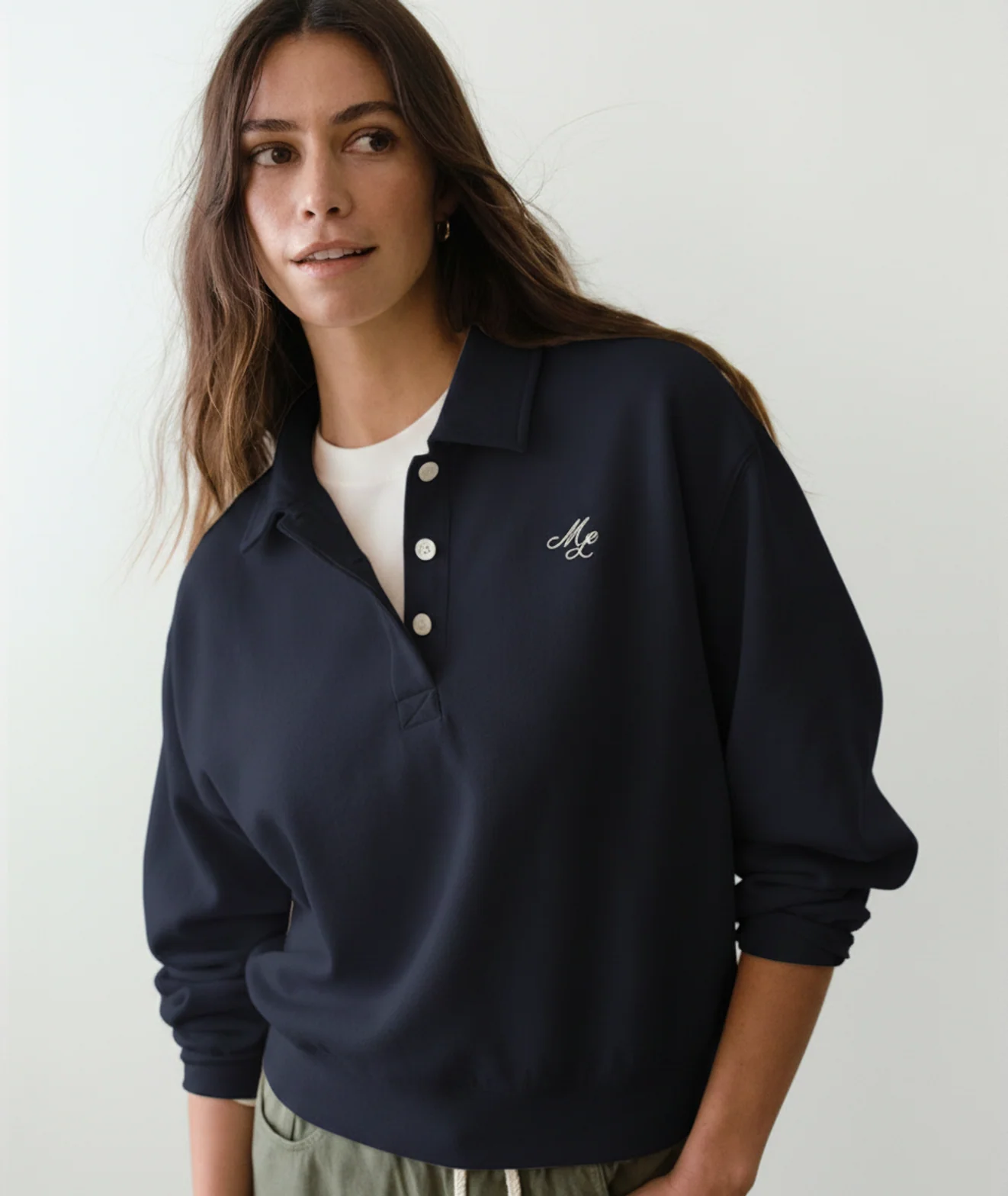 Custom Cut & Sew Cloud 9 Fleece Polo - Image 2