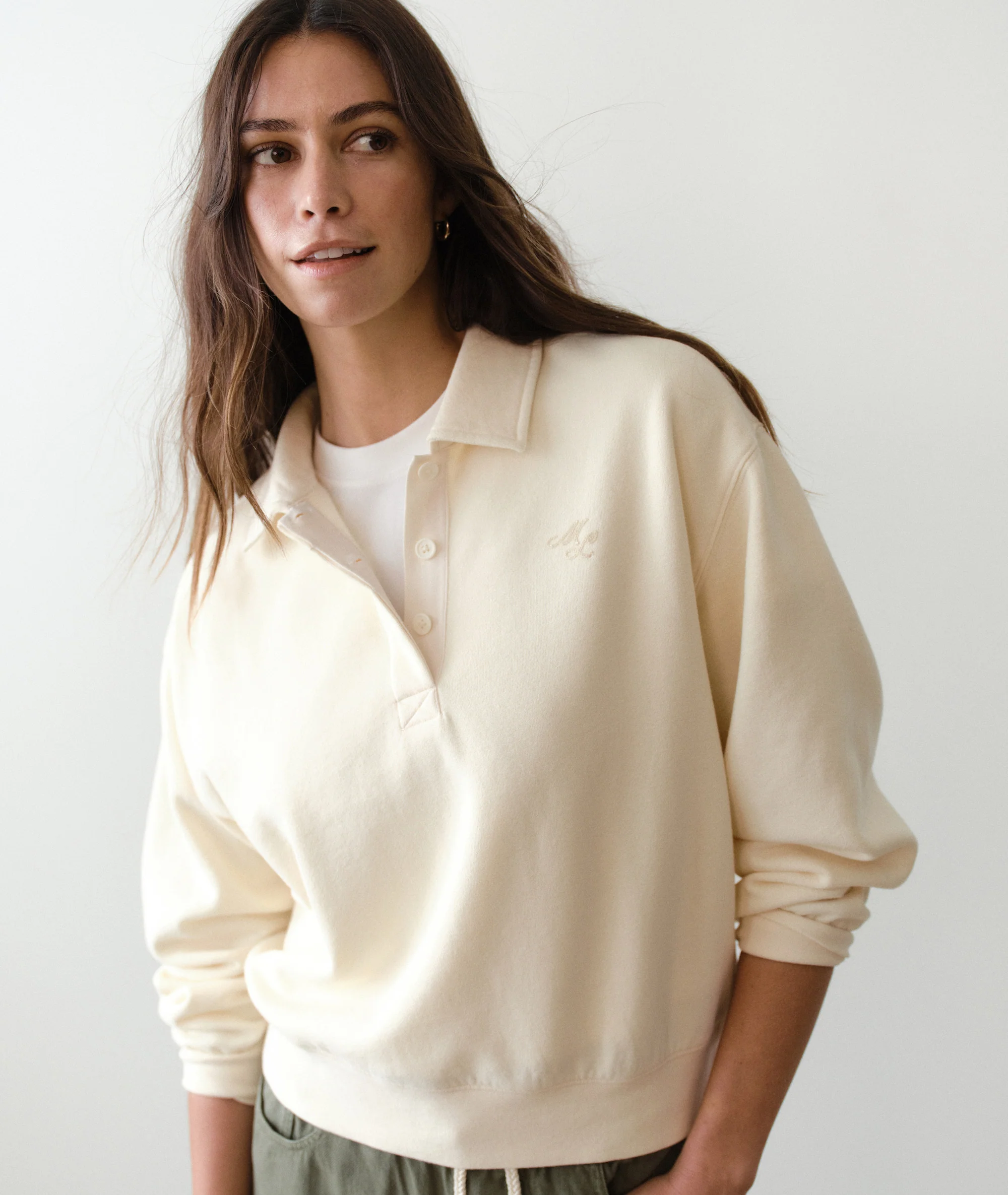 Custom Cut & Sew Cloud 9 Fleece Polo - Image 3