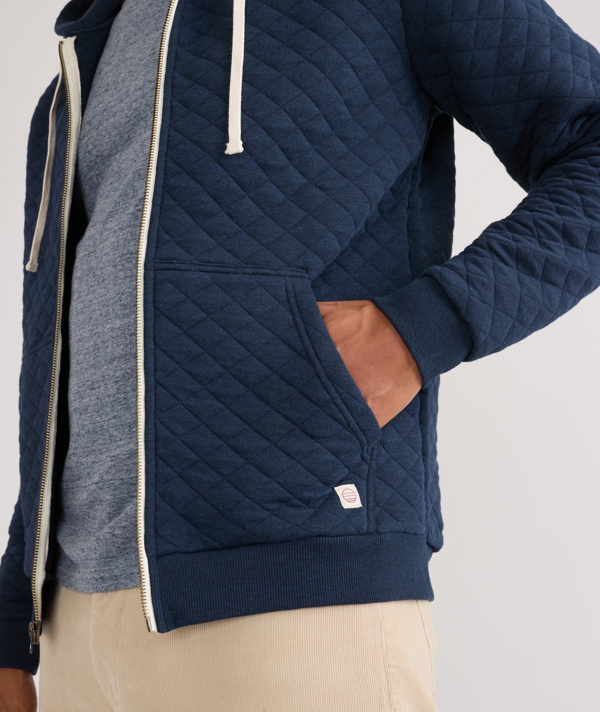 Custom Cut & Sew Corbet Quilted Full Zip Hoodie - Image 5