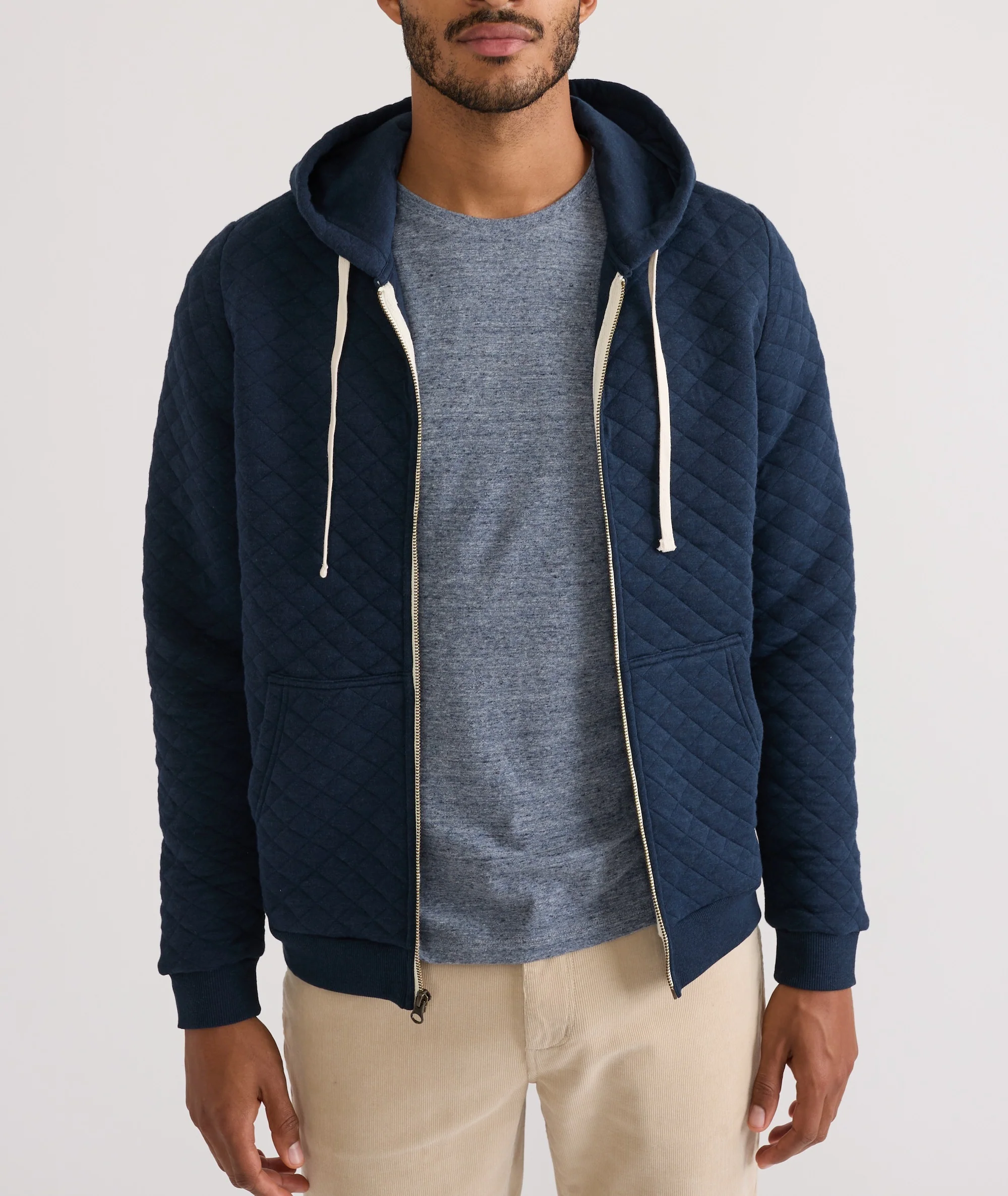 Custom Cut & Sew Corbet Quilted Full Zip Hoodie - Image 6