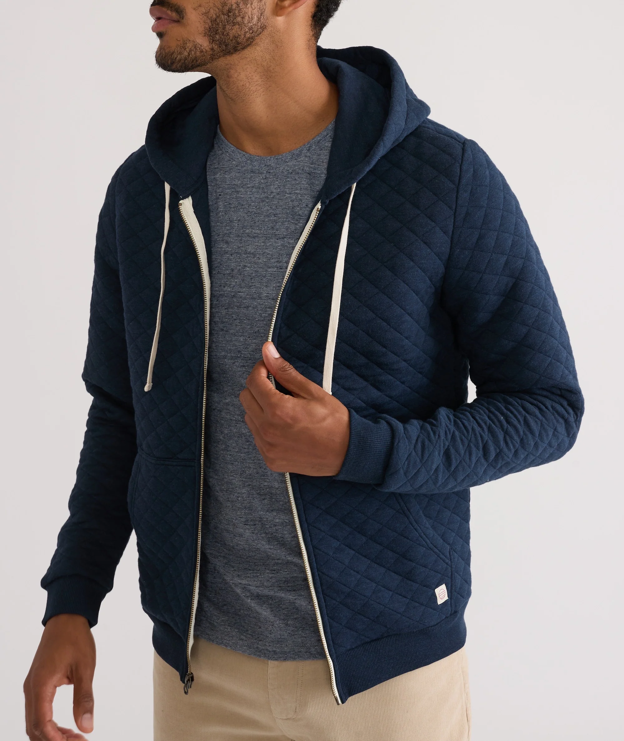 Custom Cut & Sew Corbet Quilted Full Zip Hoodie - Image 7