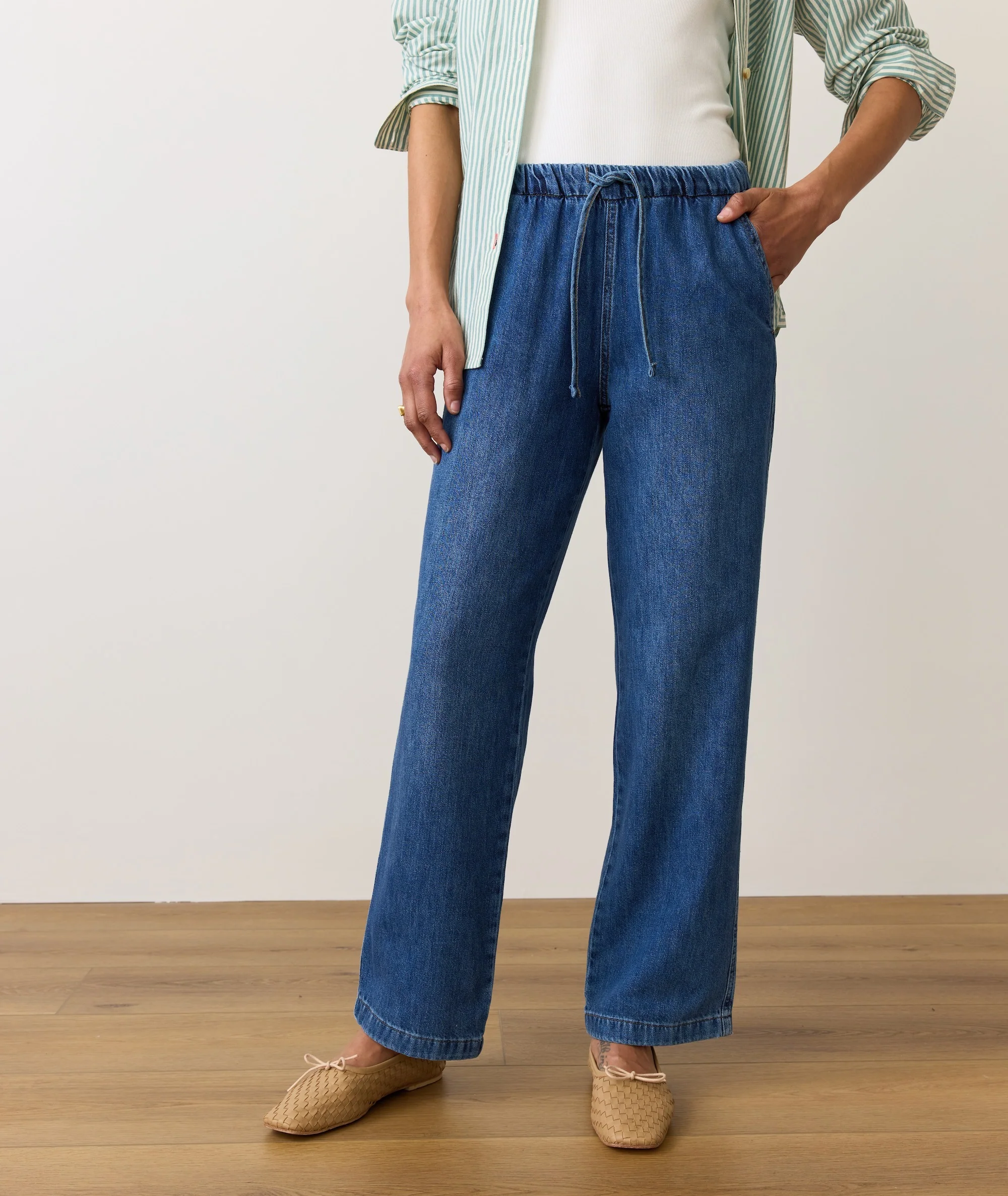 Drawstring Denim Pant - Image 2
