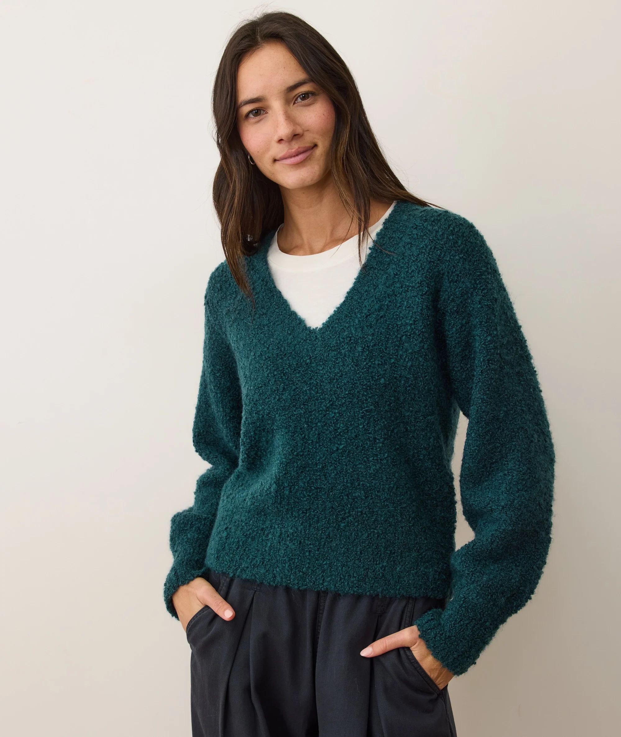 Elena Bouclé V-Neck Sweater - Image 3