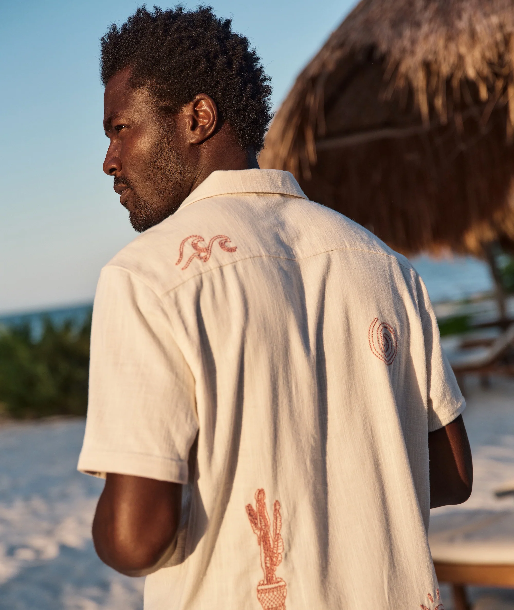 Stretch Selvage Embroidered Resort Shirt - Image 4
