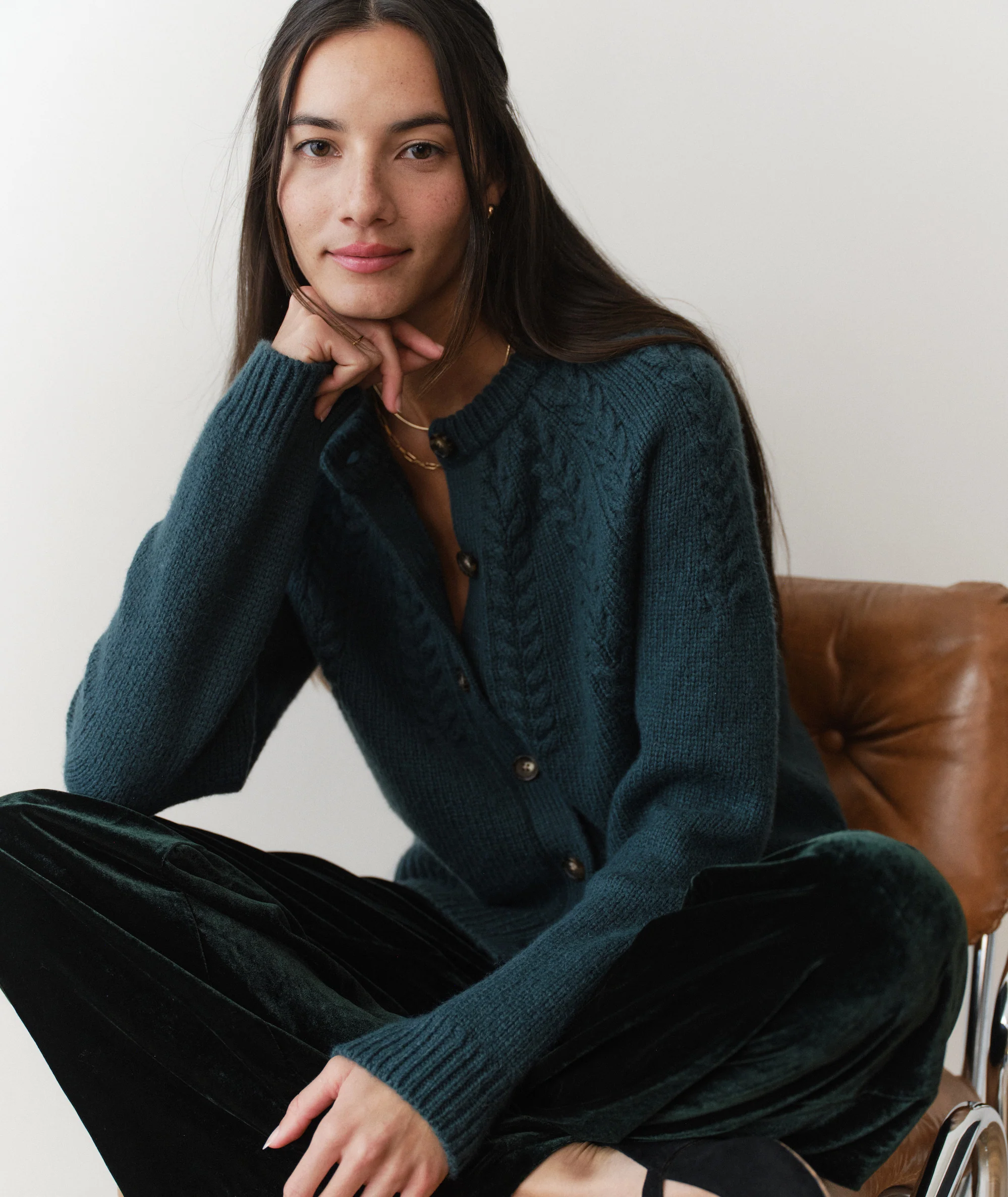 Everly Cable Knit Cardigan - Image 4
