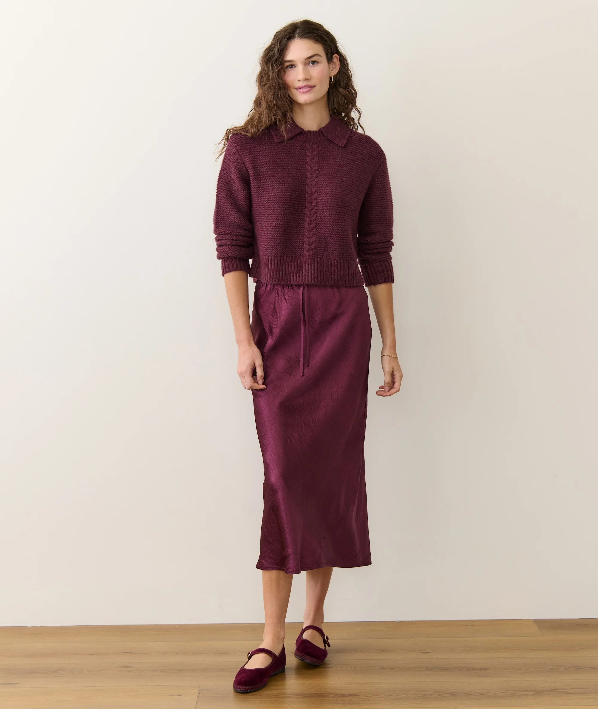 Everly Cable Knit Sweater Polo - Image 7