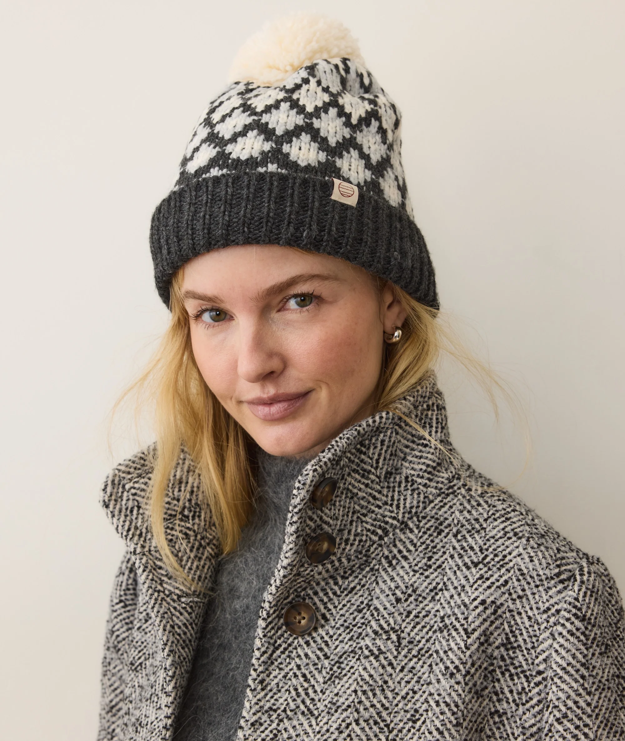 Fair Isle Pom Beanie - Image 2