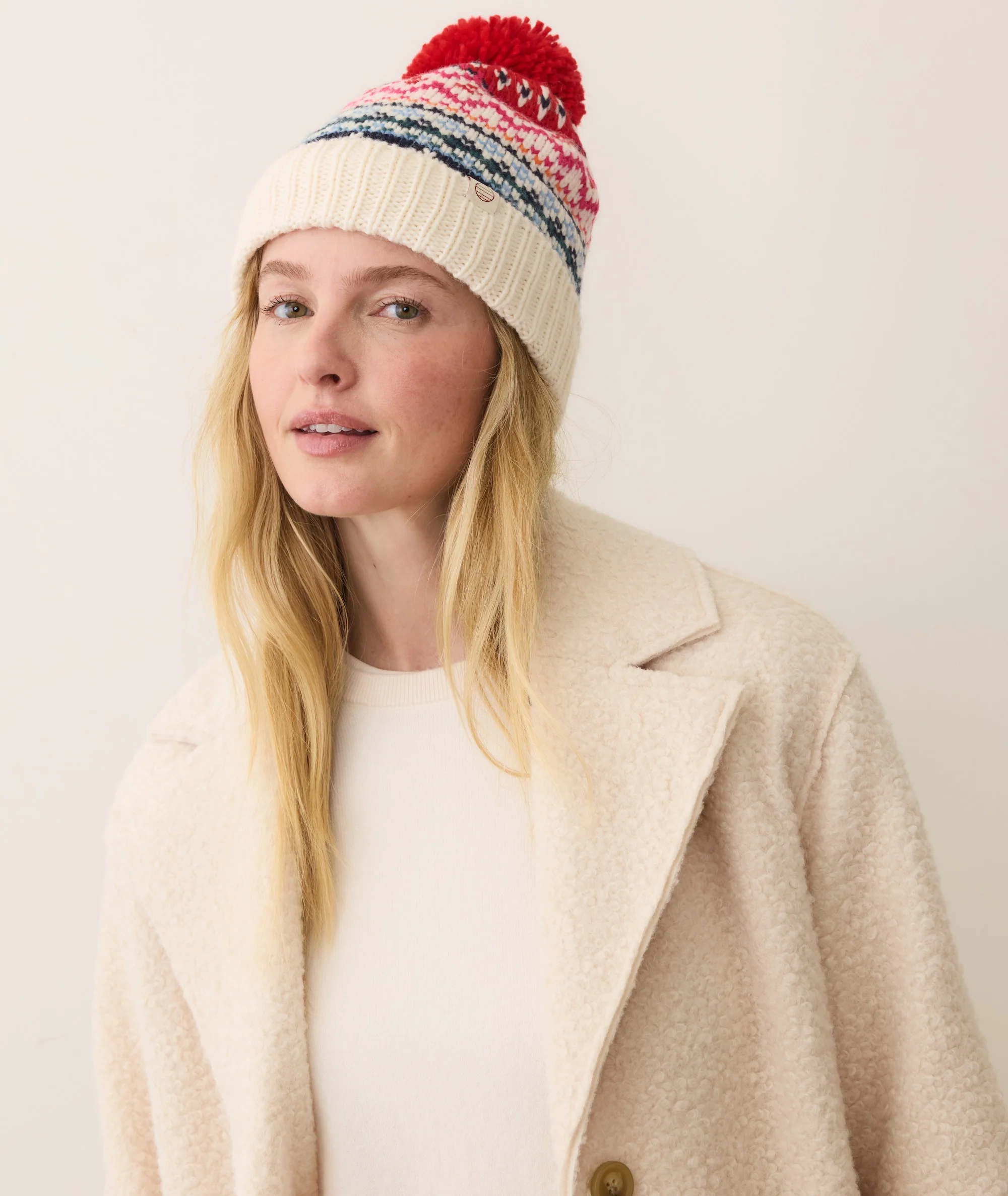 Fair Isle Pom Beanie - Image 2