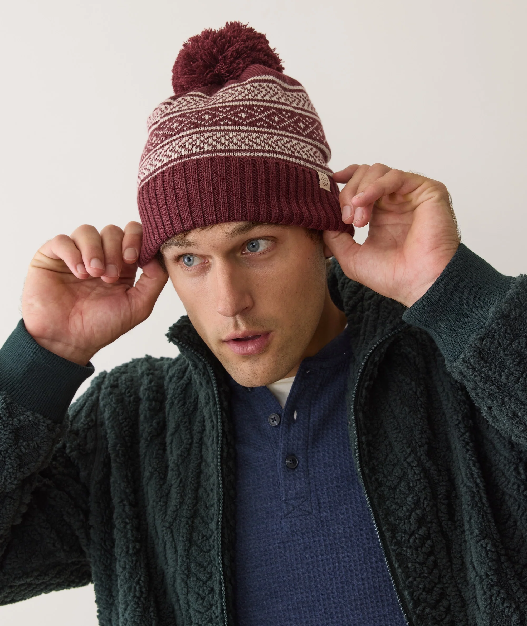 Fair Isle Pom Beanie - Image 2