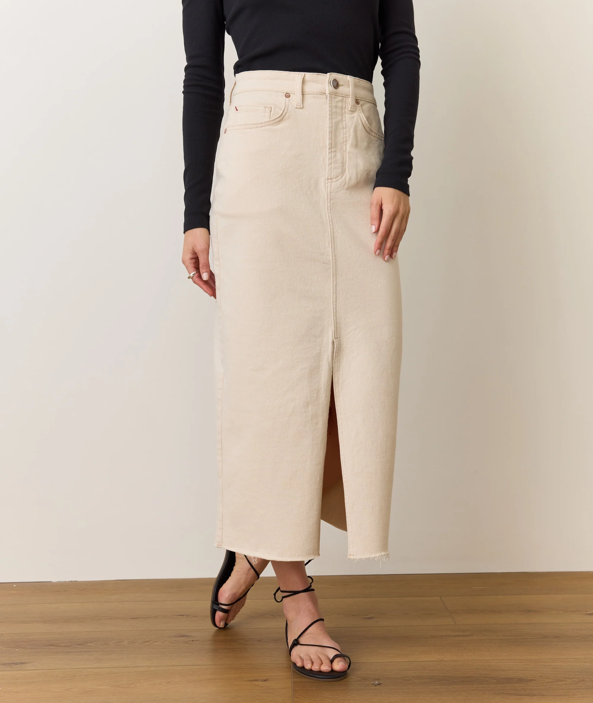 Fawn Denim Midi Skirt - Image 2