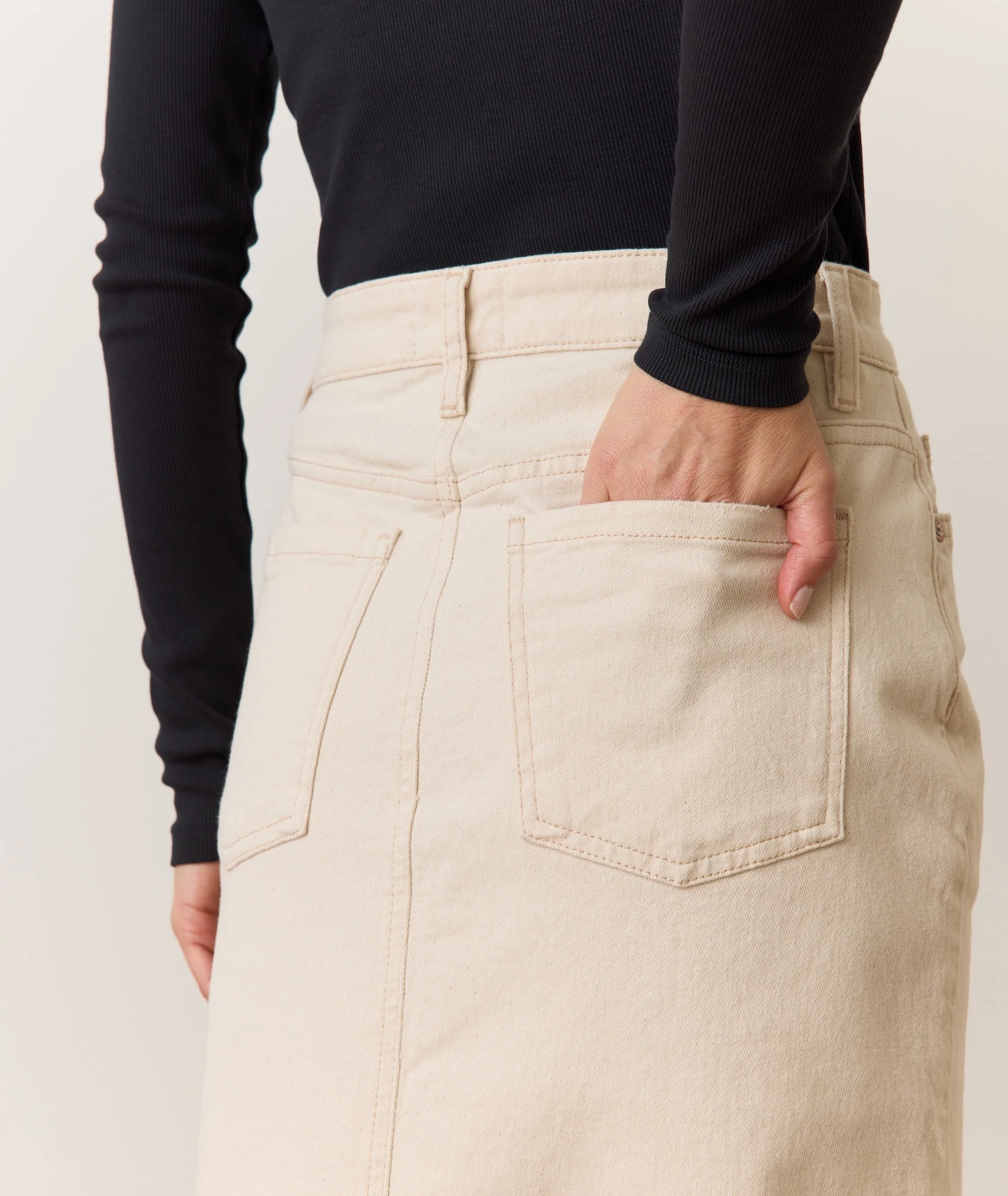 Fawn Denim Midi Skirt - Image 6