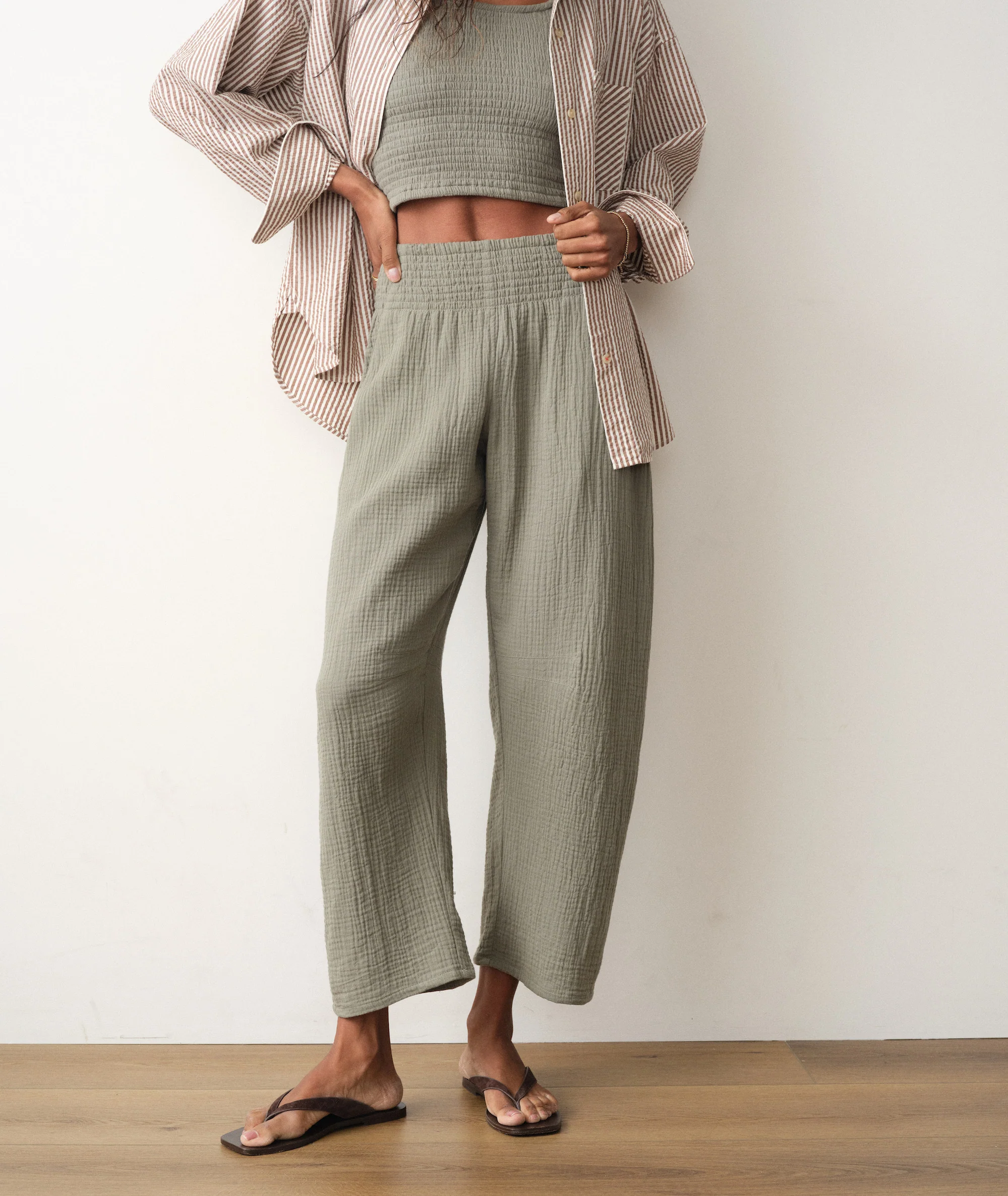 Georgia Double Cloth Barrel Pant - Image 4