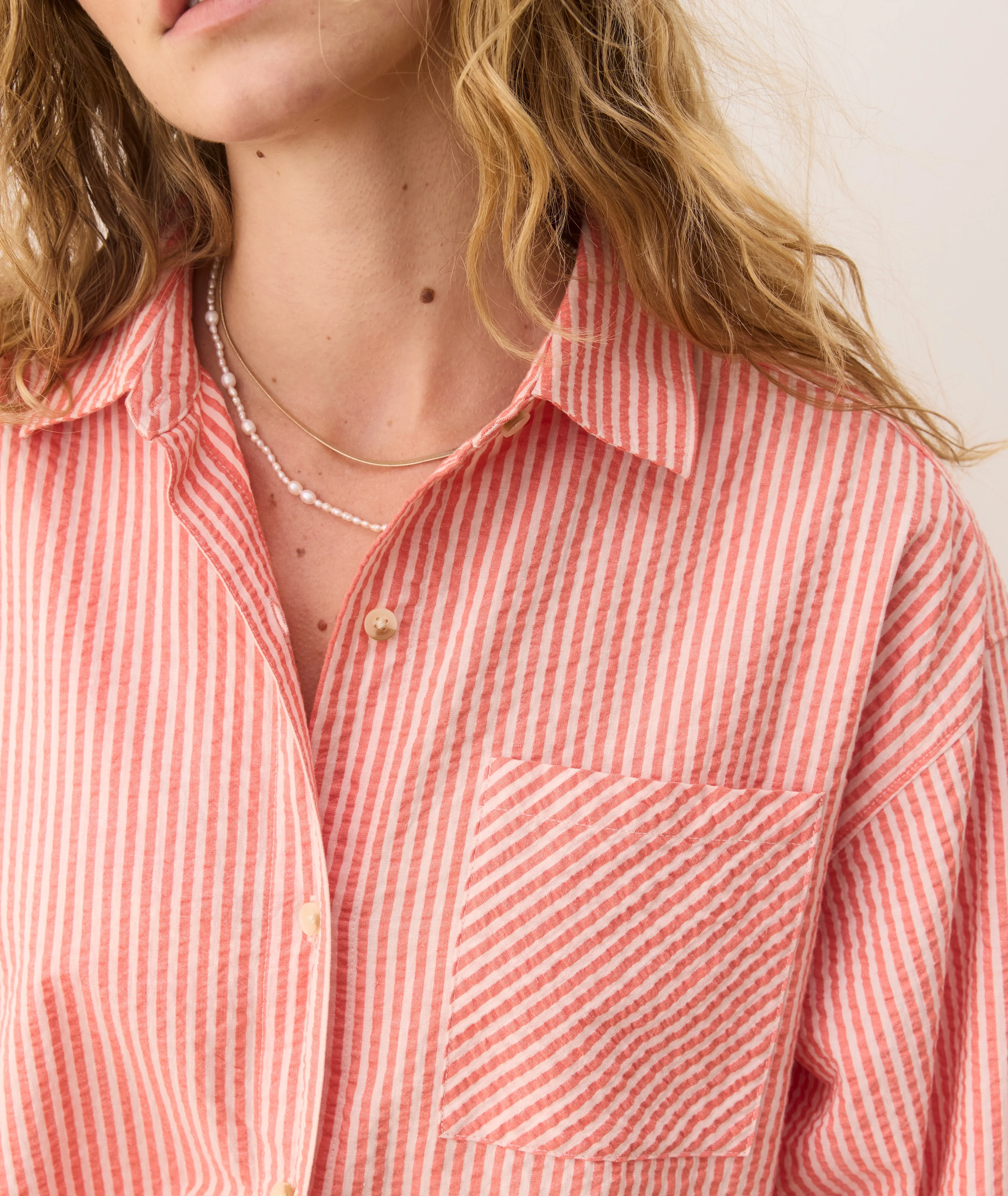 Gracey Oversized Seersucker Shirt - Image 6