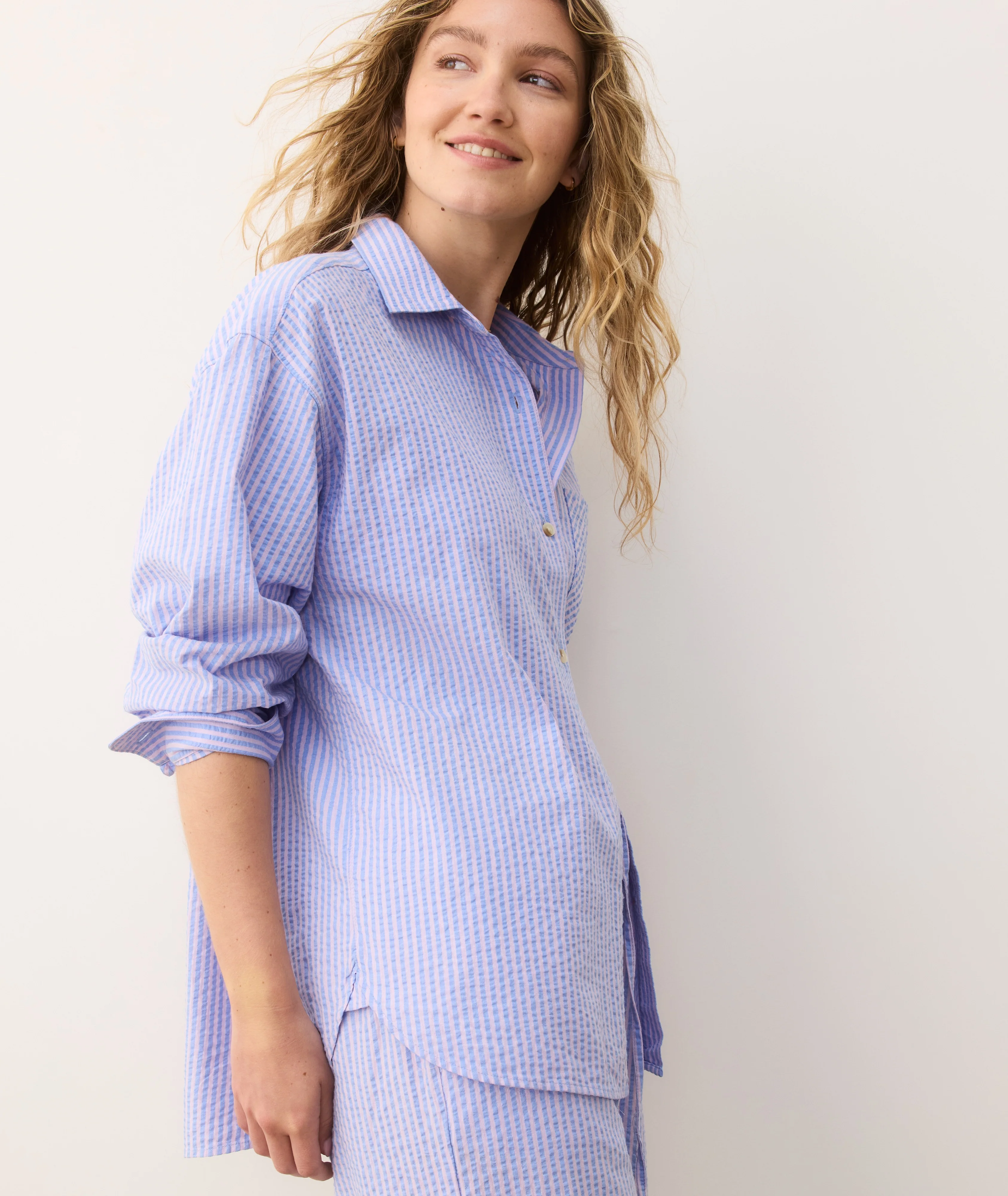 Gracey Oversized Seersucker Shirt - Image 2