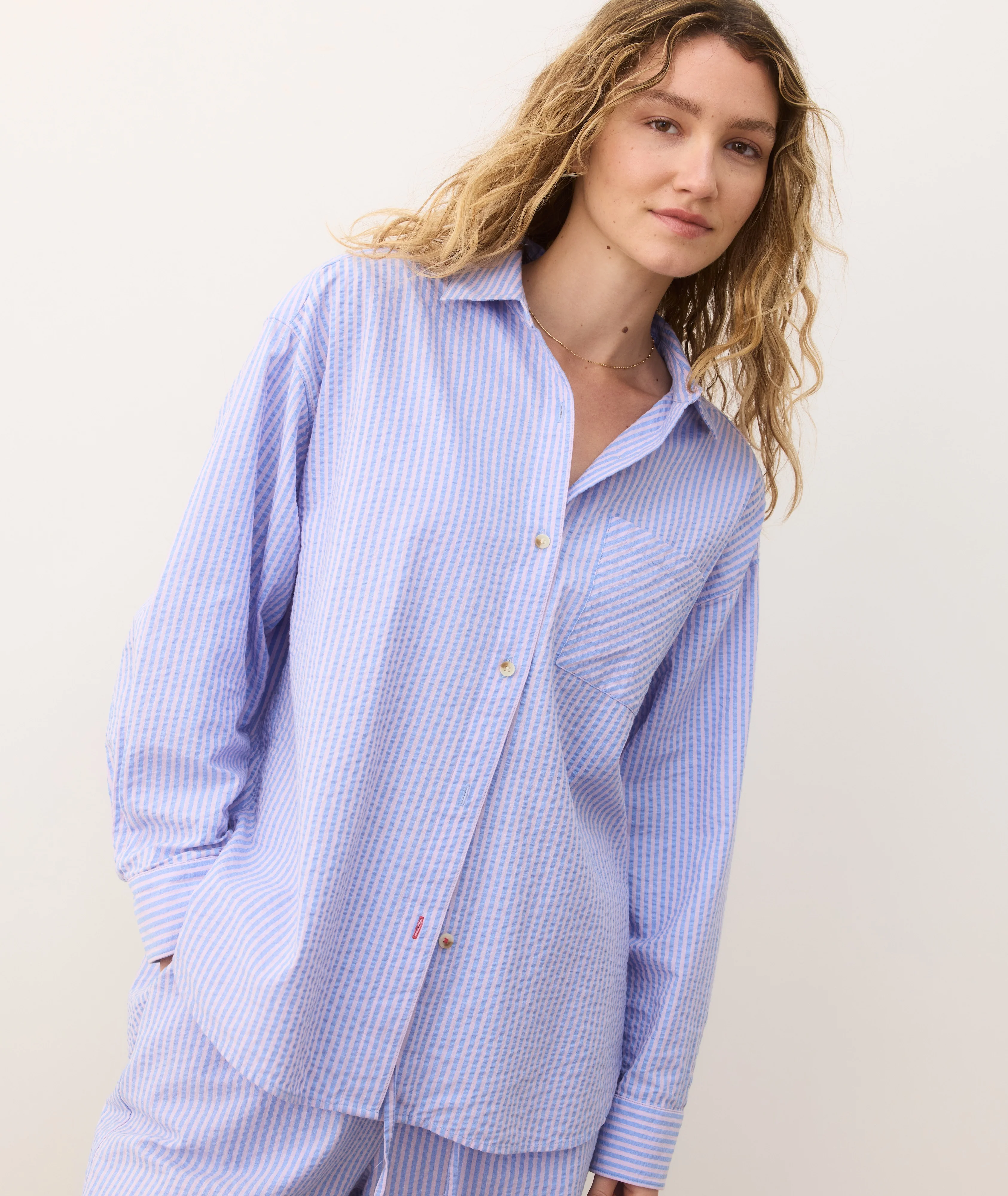 Gracey Oversized Seersucker Shirt - Image 5