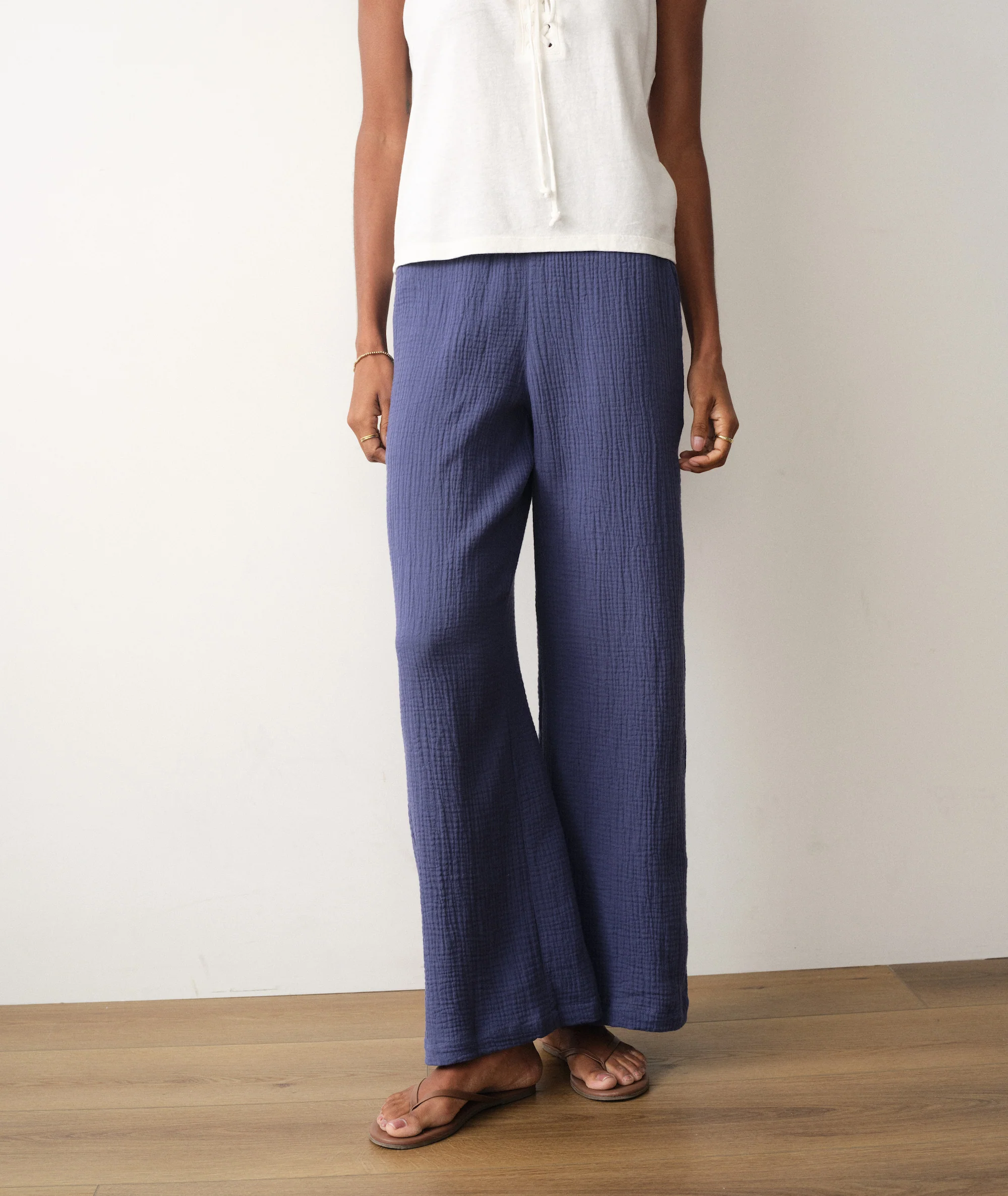 Isla Double Cloth Wide Leg Pant - Image 2