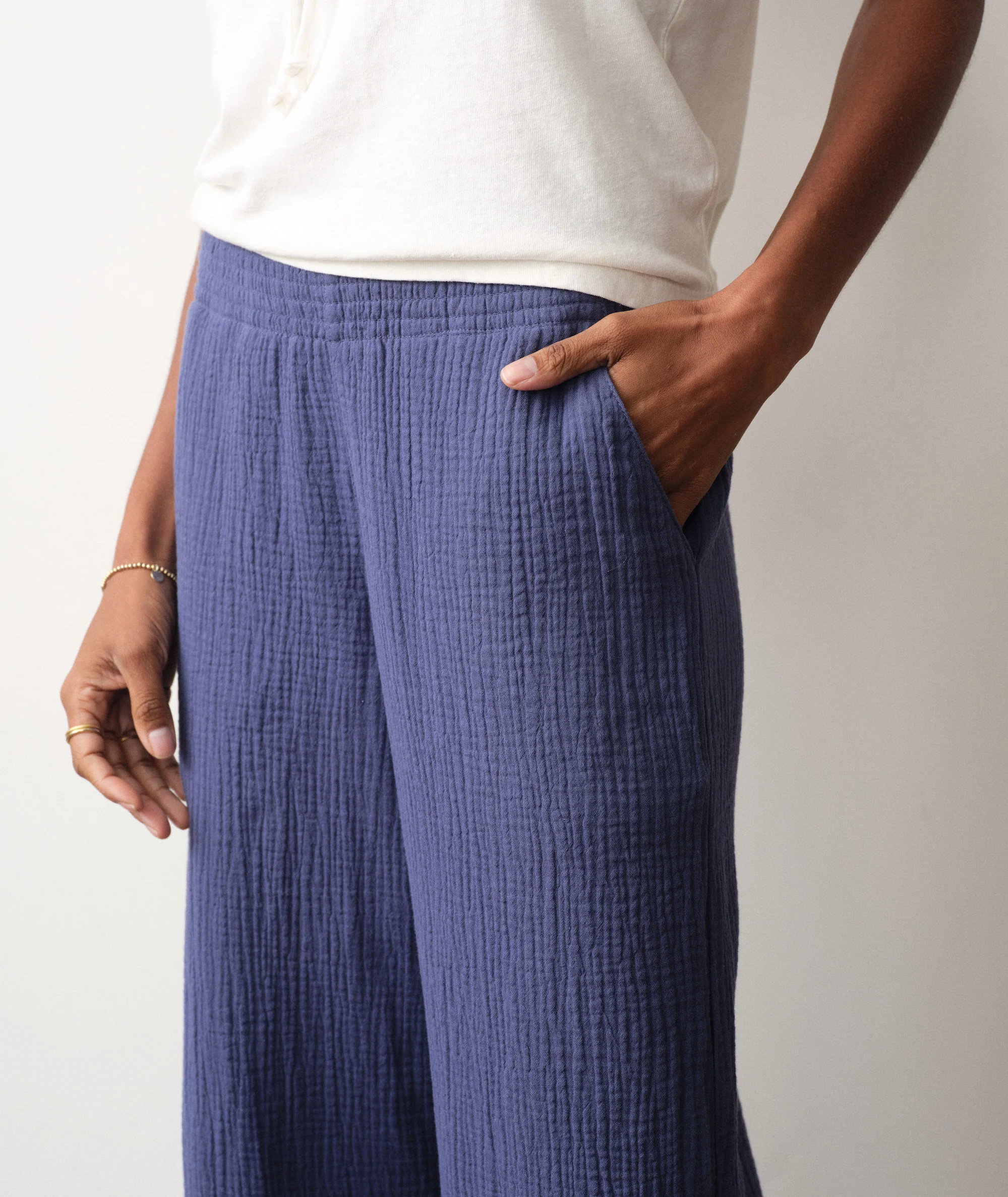 Isla Double Cloth Wide Leg Pant - Image 4