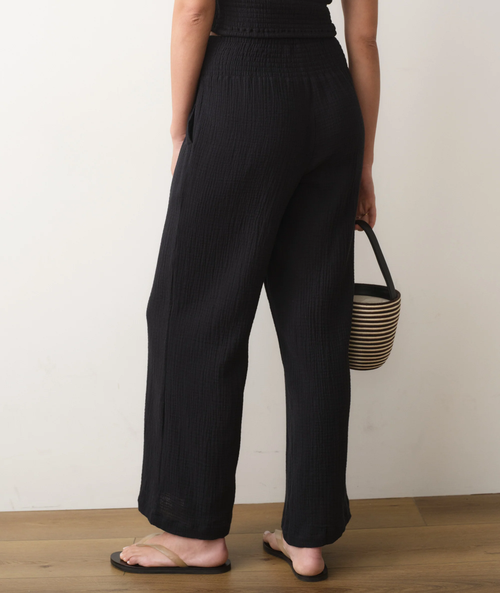 Isla Double Cloth Wide Leg Pant - Image 6