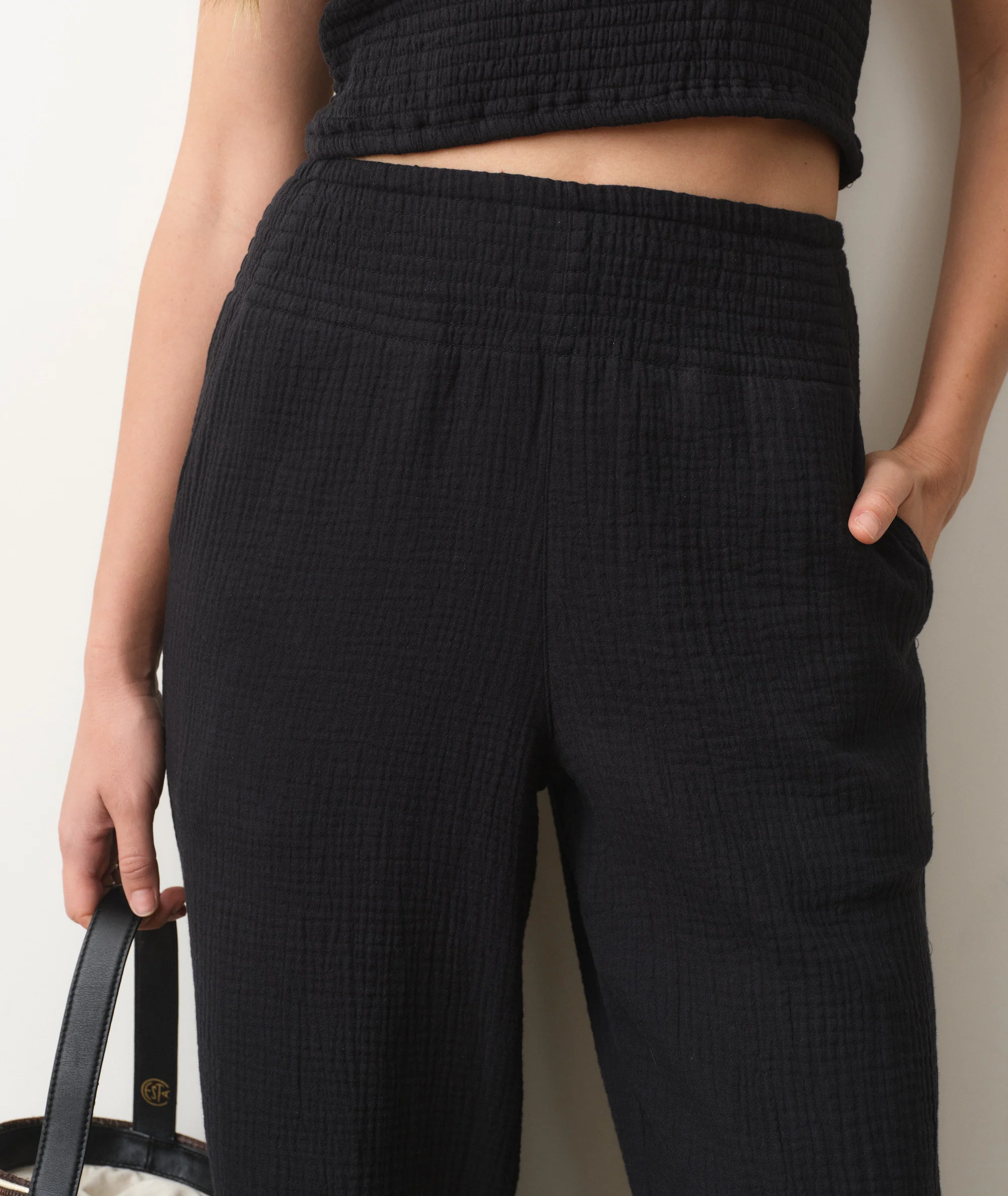 Isla Double Cloth Wide Leg Pant - Image 7