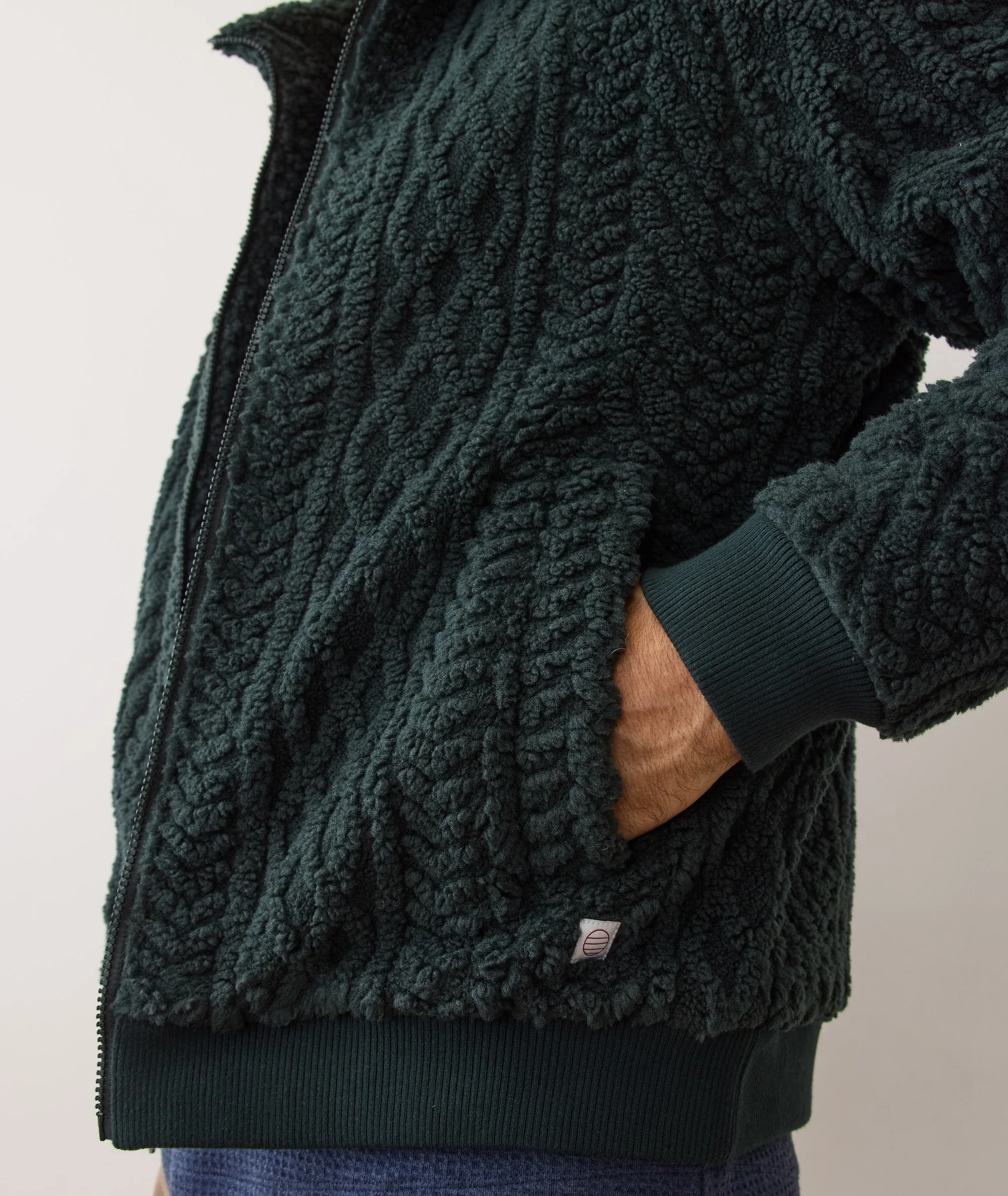 Jacquard Sherpa Full Zip Jacket - Image 4