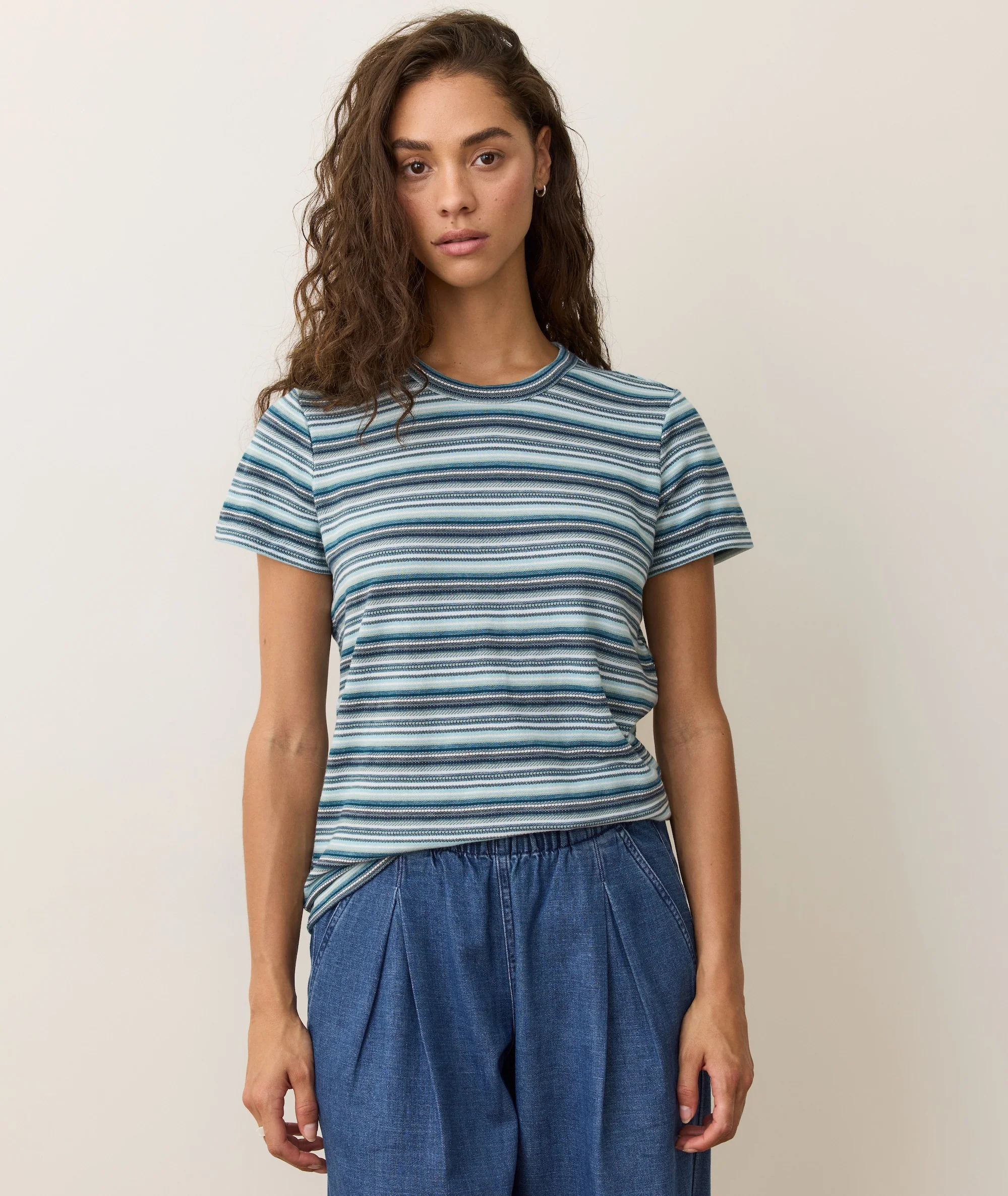 Jacquard Stripe Tee - Image 3