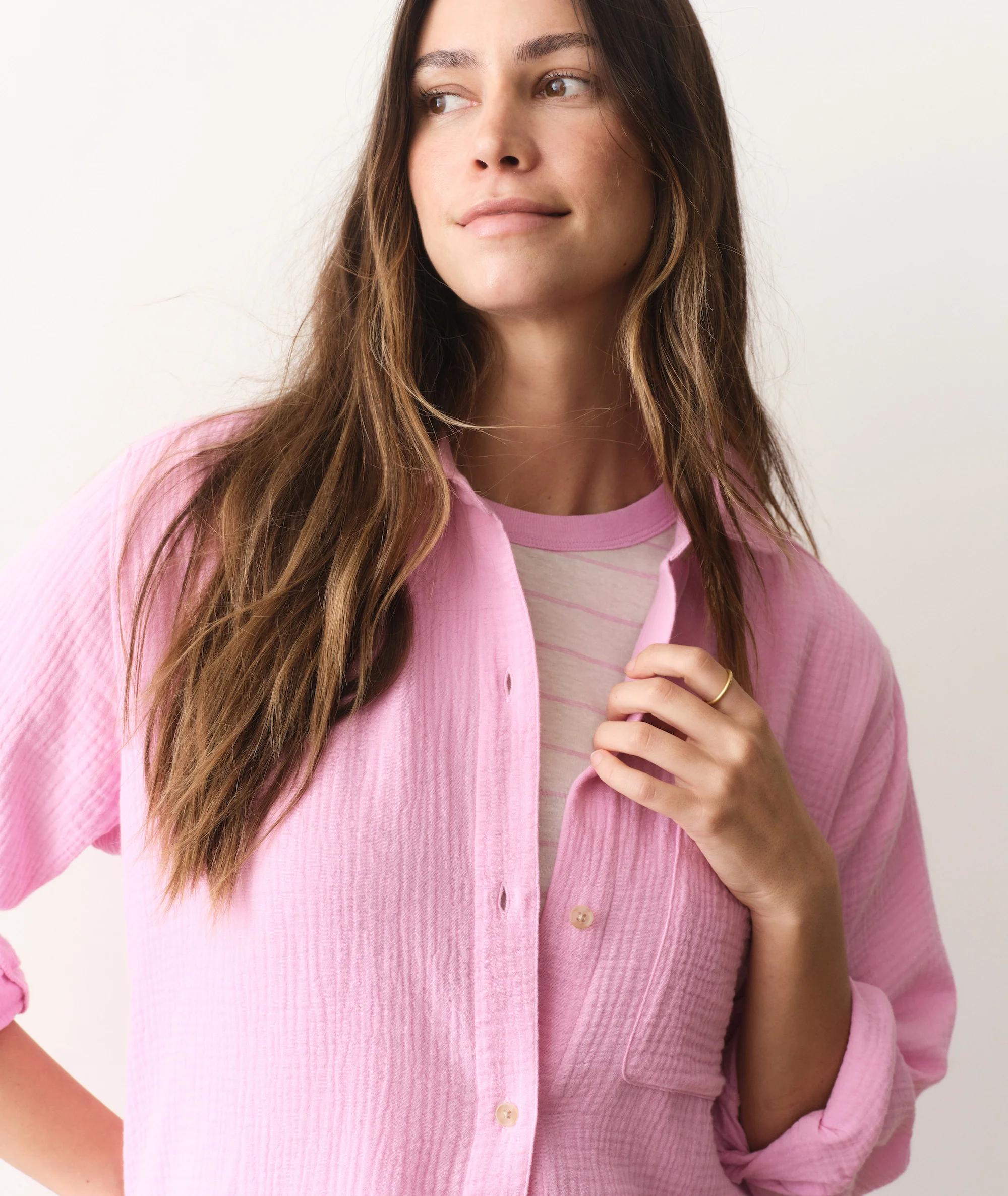 Jane Relaxed Double Cloth Shirt - Image 7