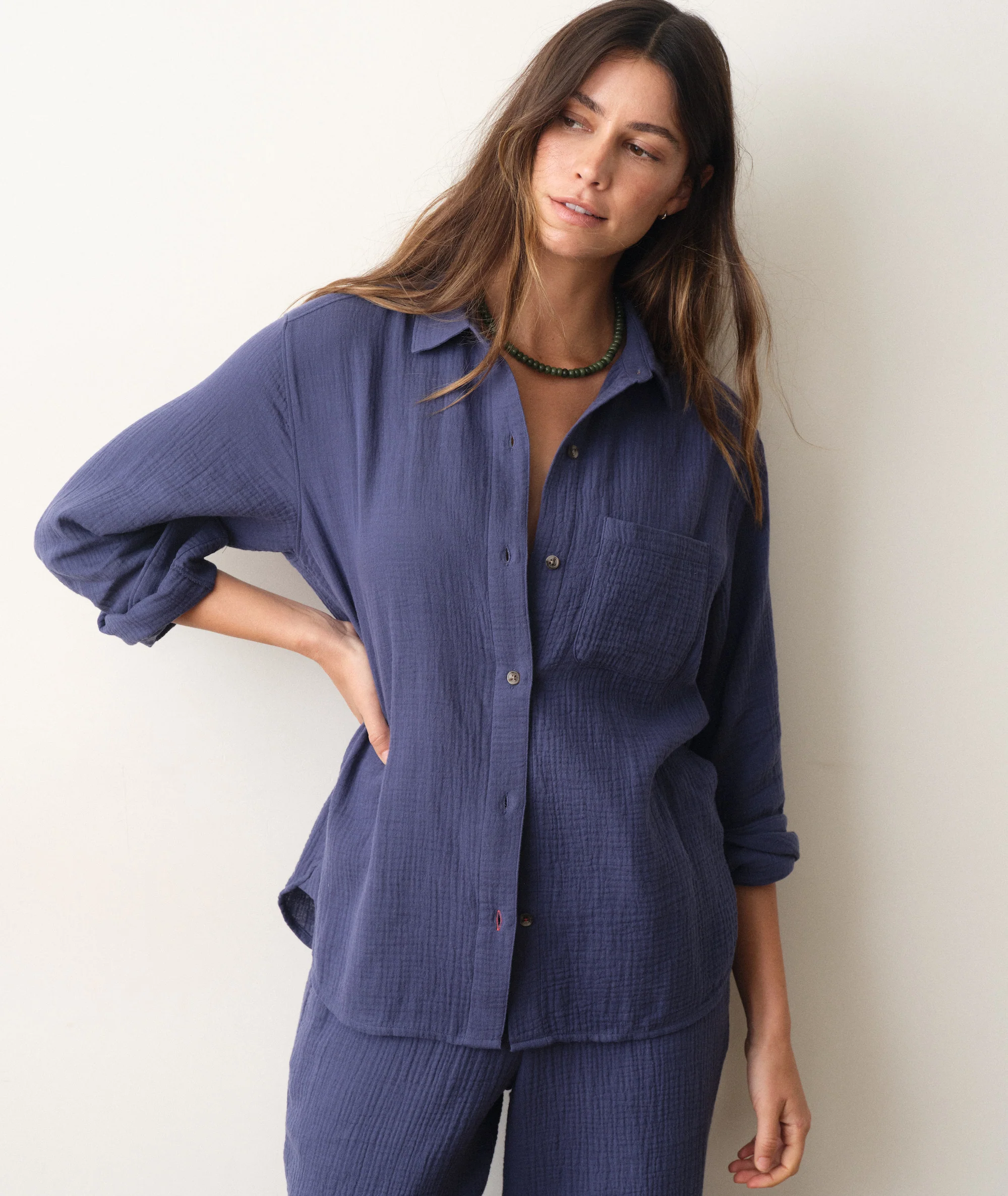 Jane Relaxed Double Cloth Shirt - Image 3