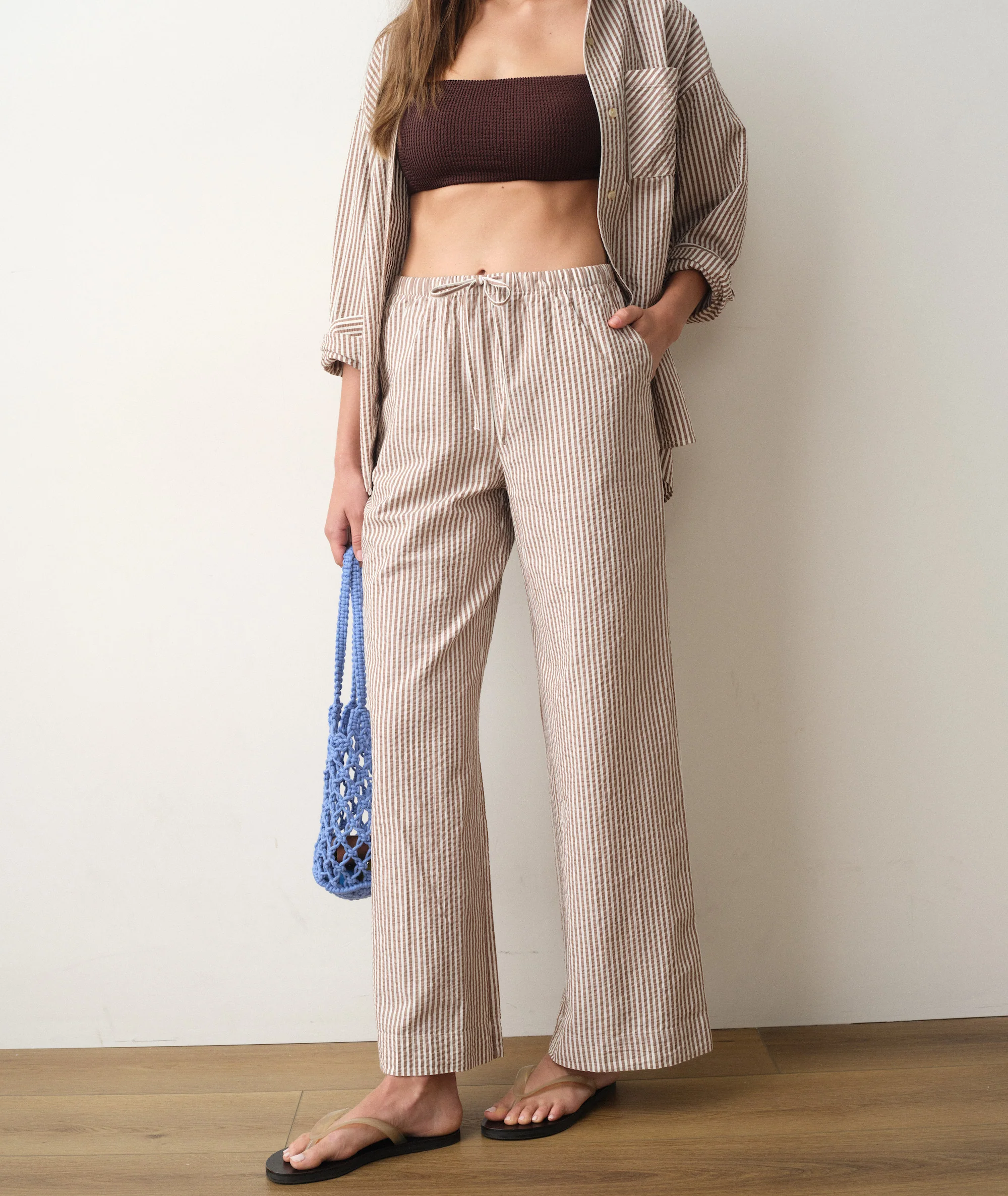 Josie Seersucker Drawstring Pant - Image 2