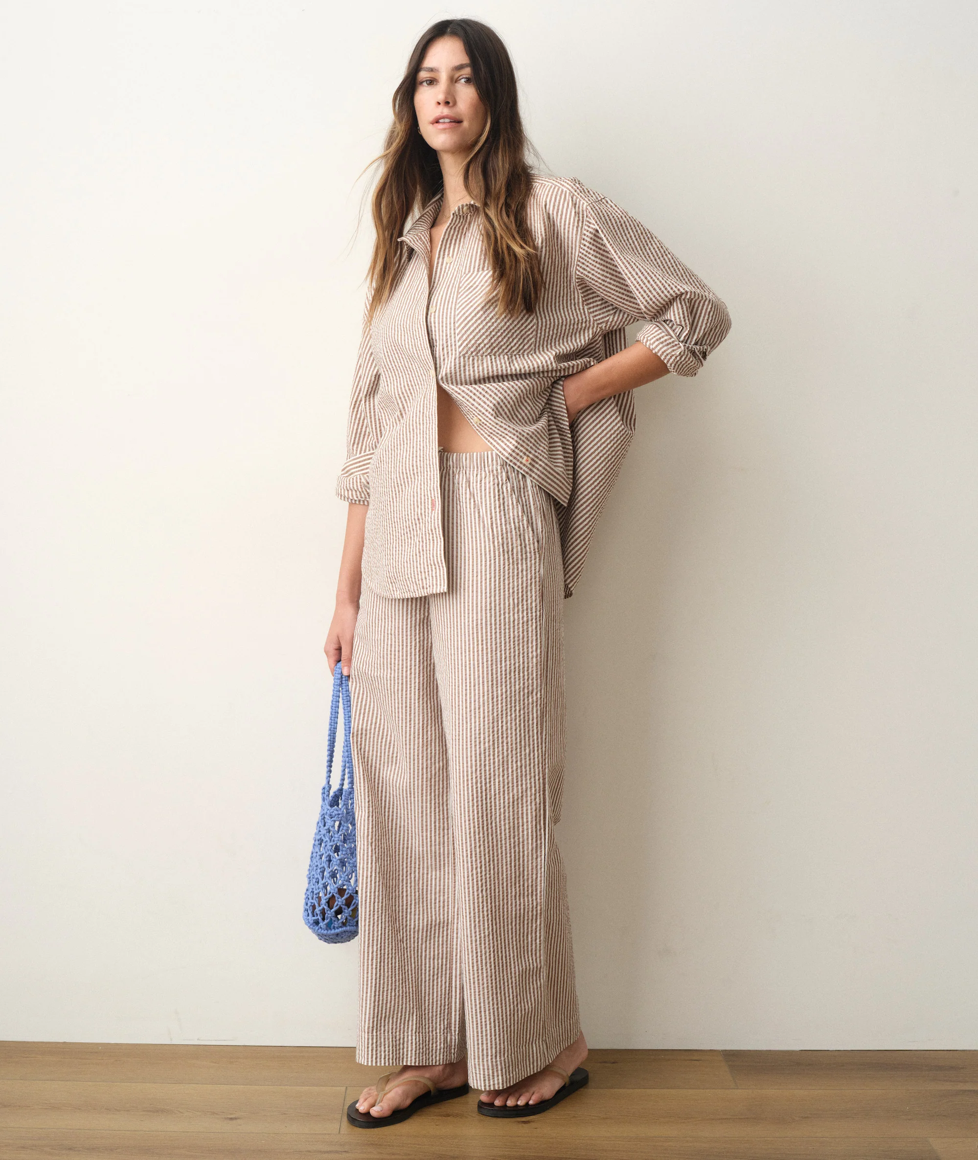 Josie Seersucker Drawstring Pant - Image 4