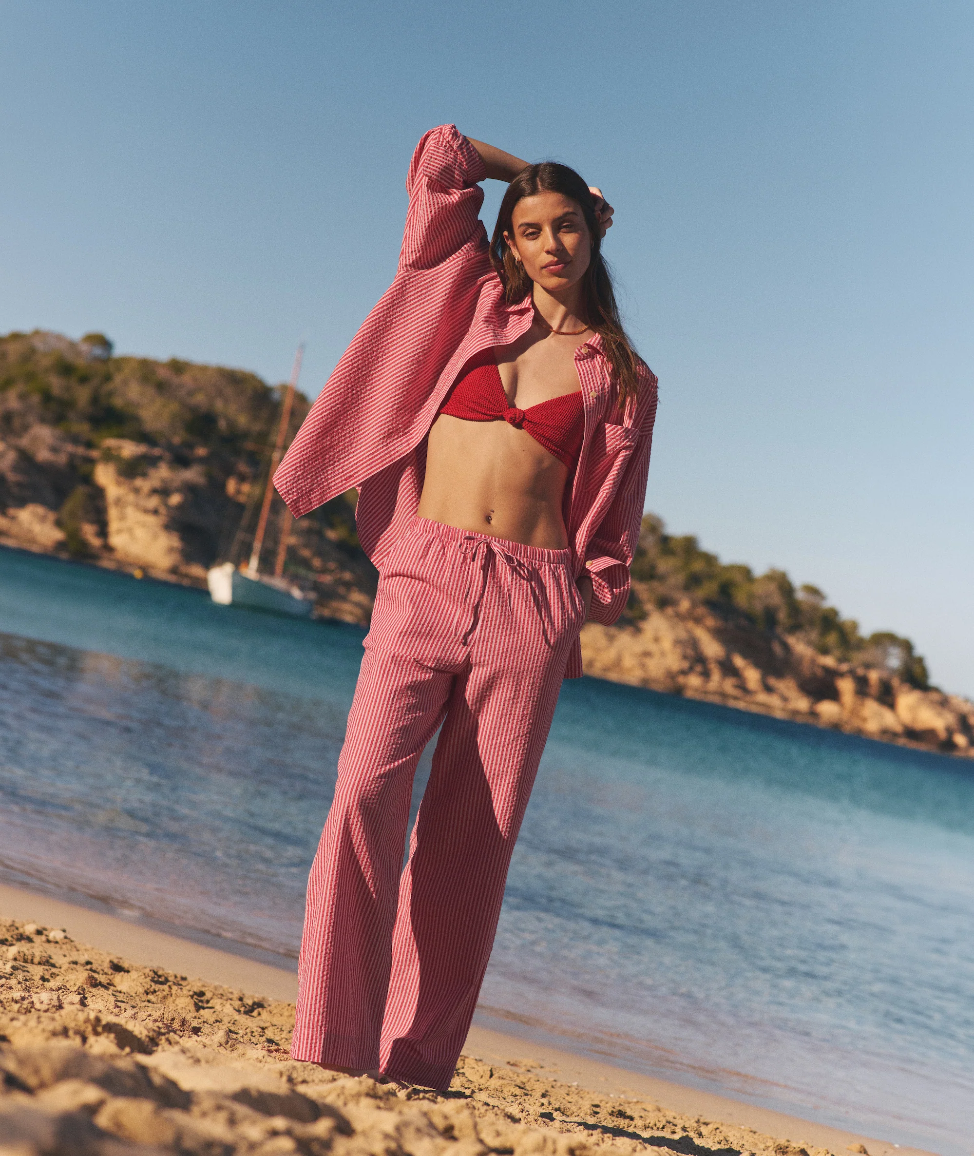 Josie Seersucker Drawstring Pant - Image 3
