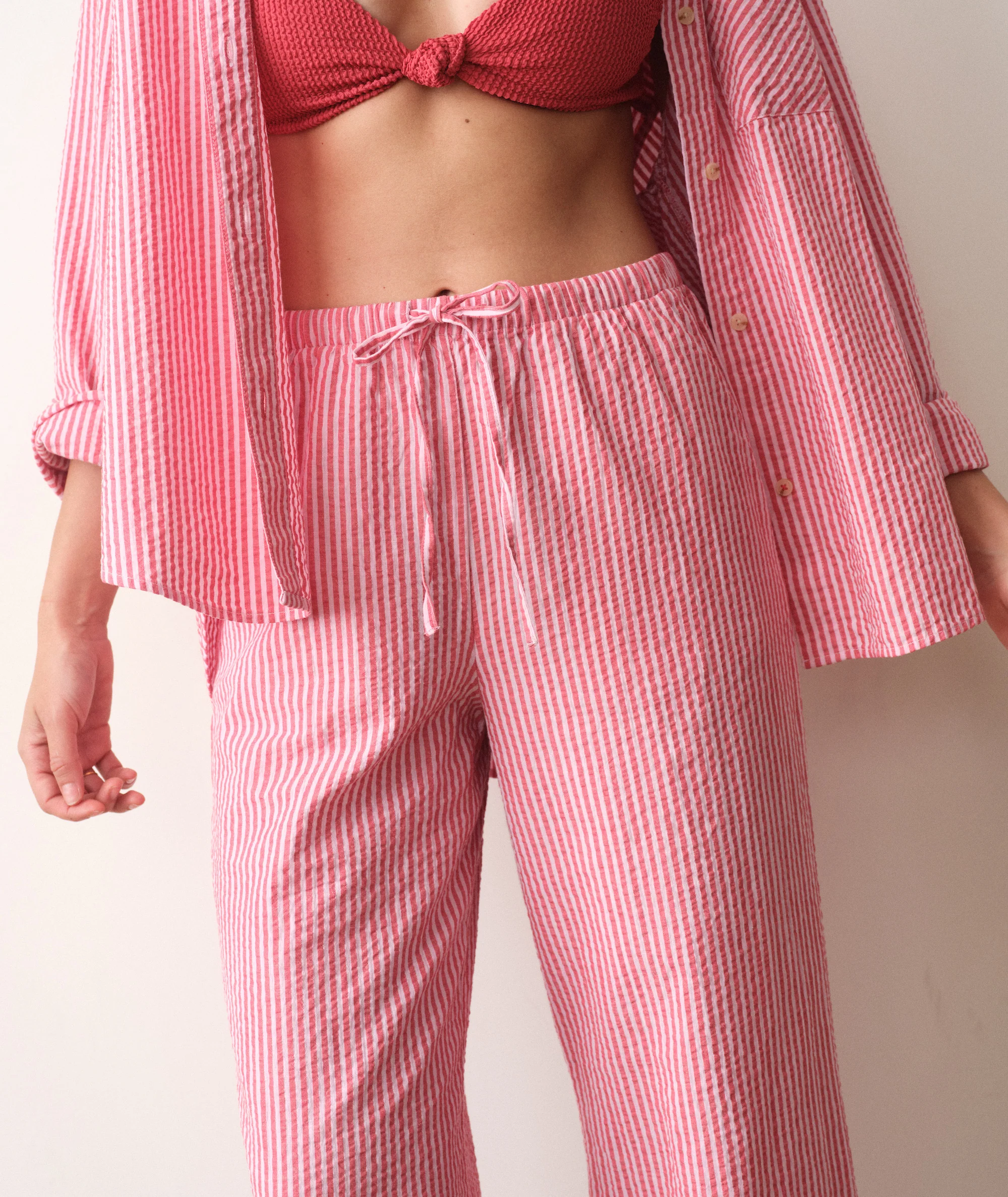Josie Seersucker Drawstring Pant - Image 4