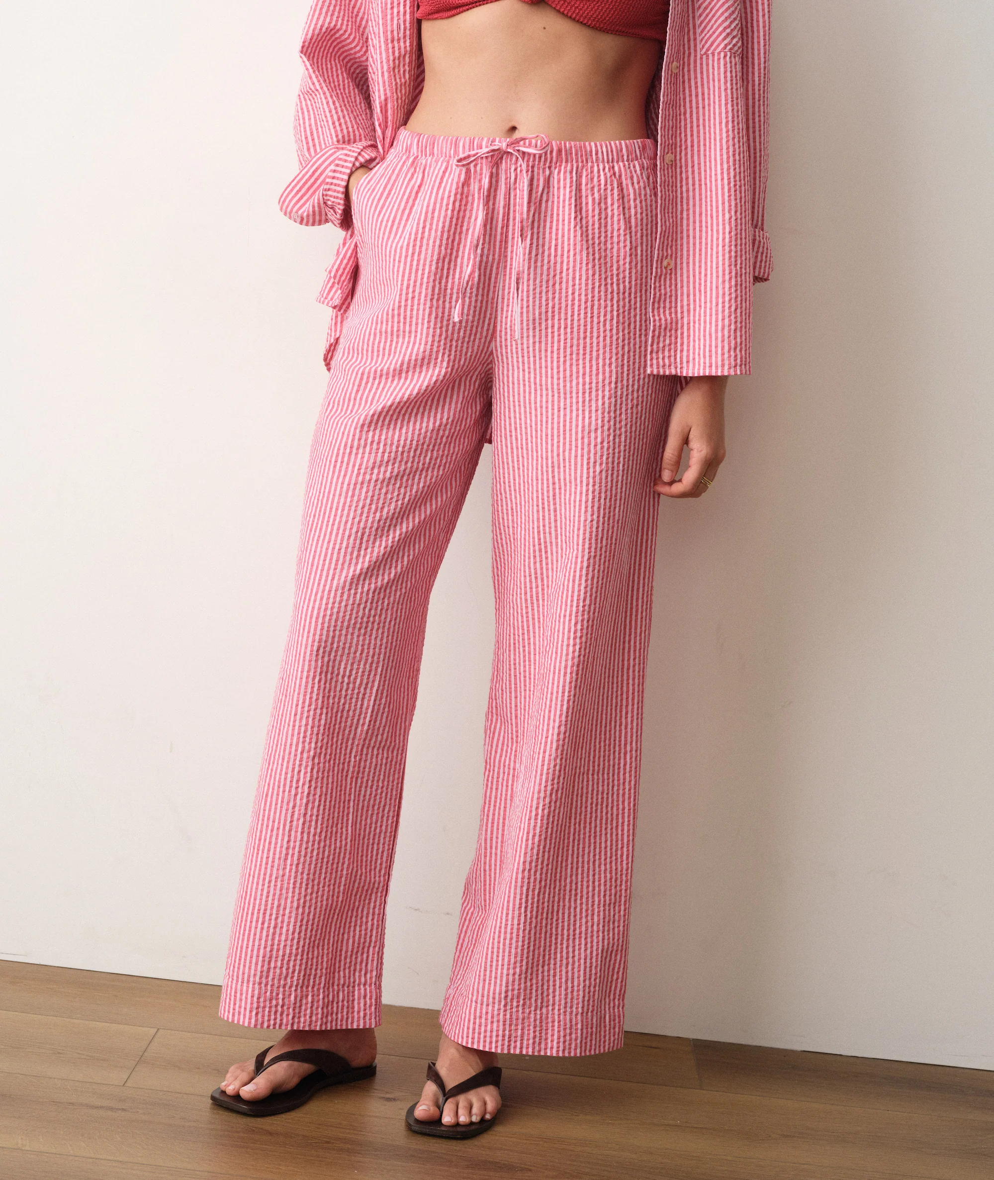 Josie Seersucker Drawstring Pant - Image 7