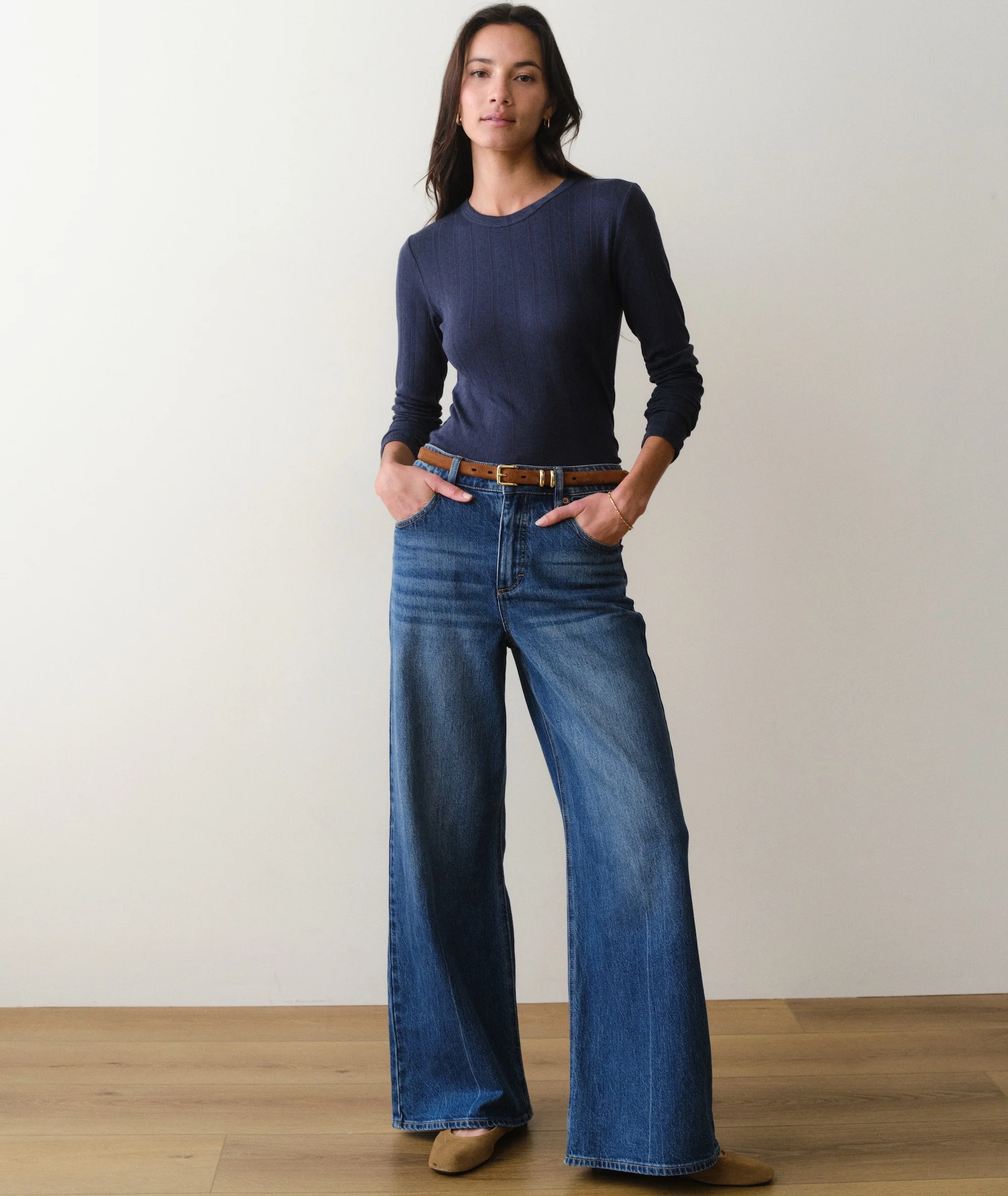 Lexi Pointelle Longsleeve Crew Tee - Image 4
