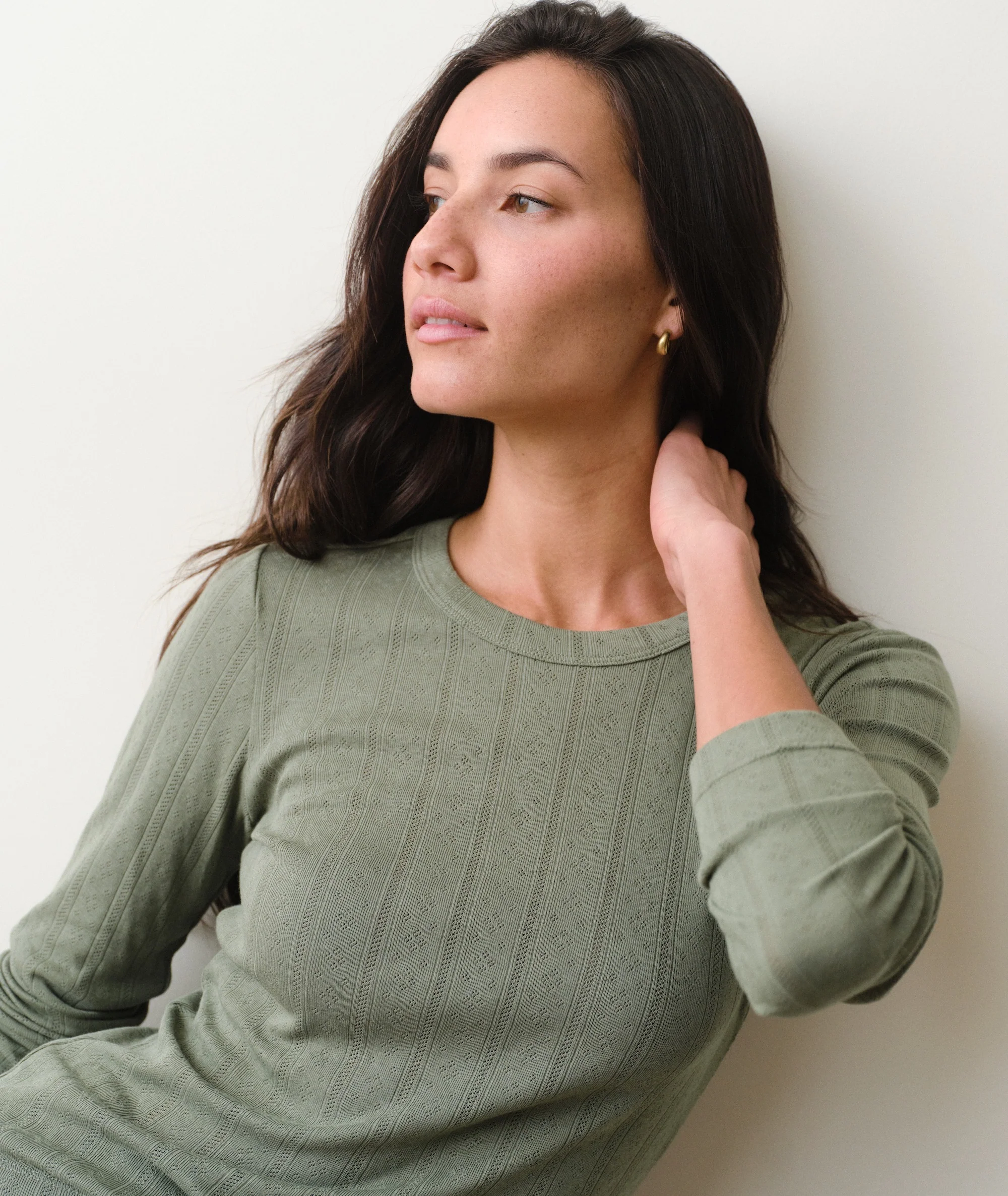 Lexi Pointelle Longsleeve Crew Tee - Image 5