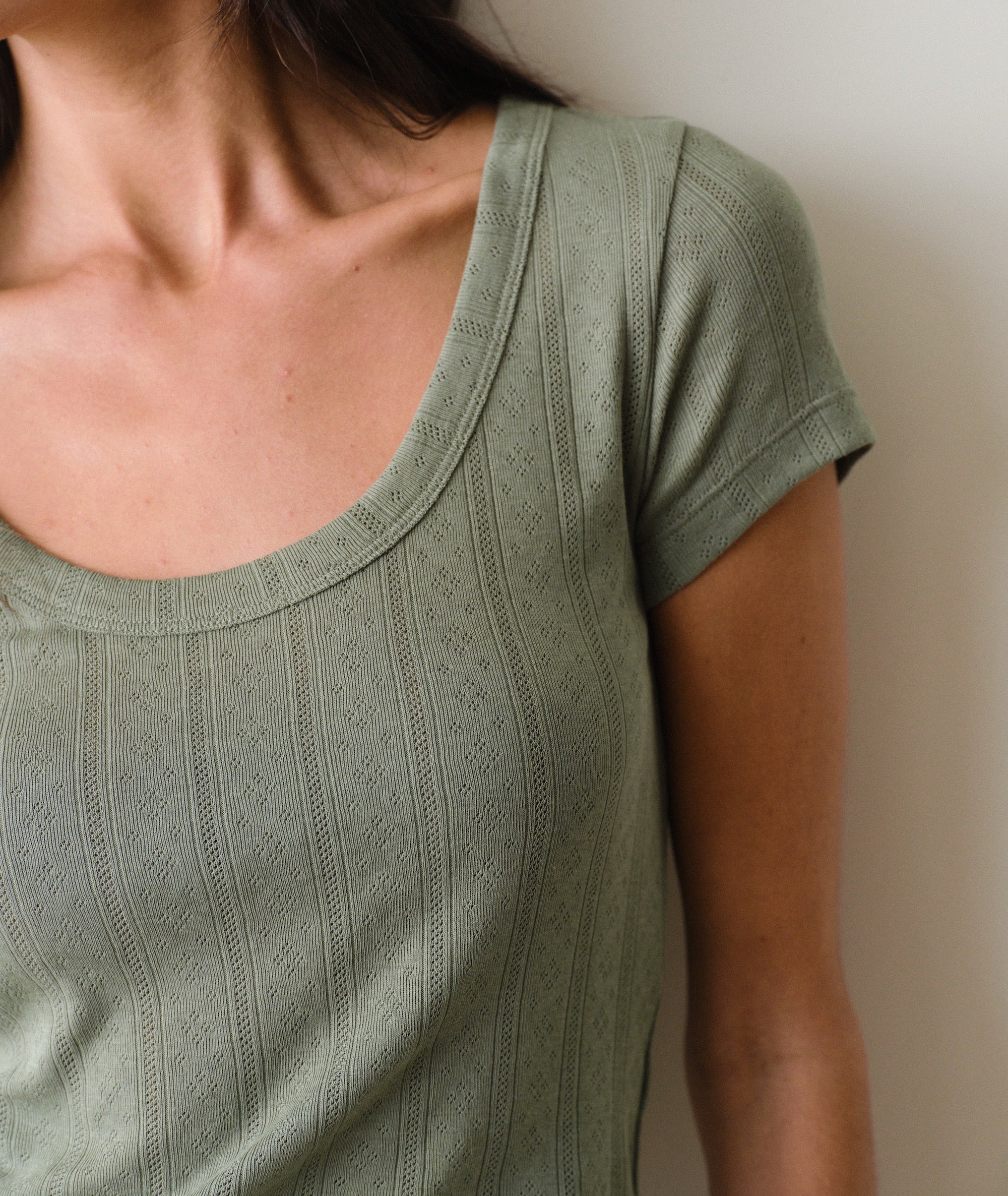 Lexi Pointelle Scoop Tee - Image 4