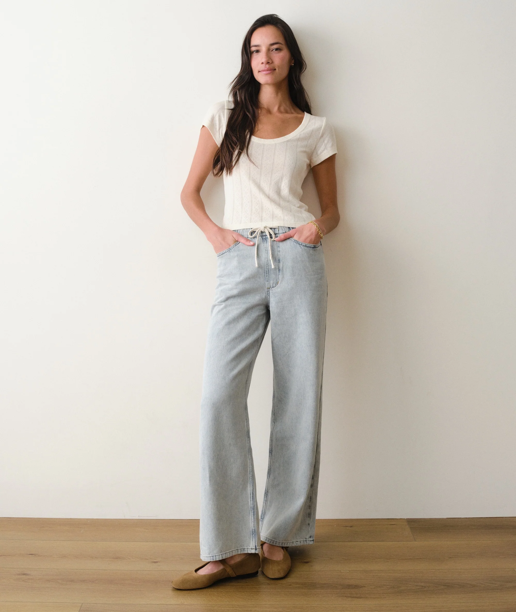 Lexi Pointelle Scoop Tee - Image 7