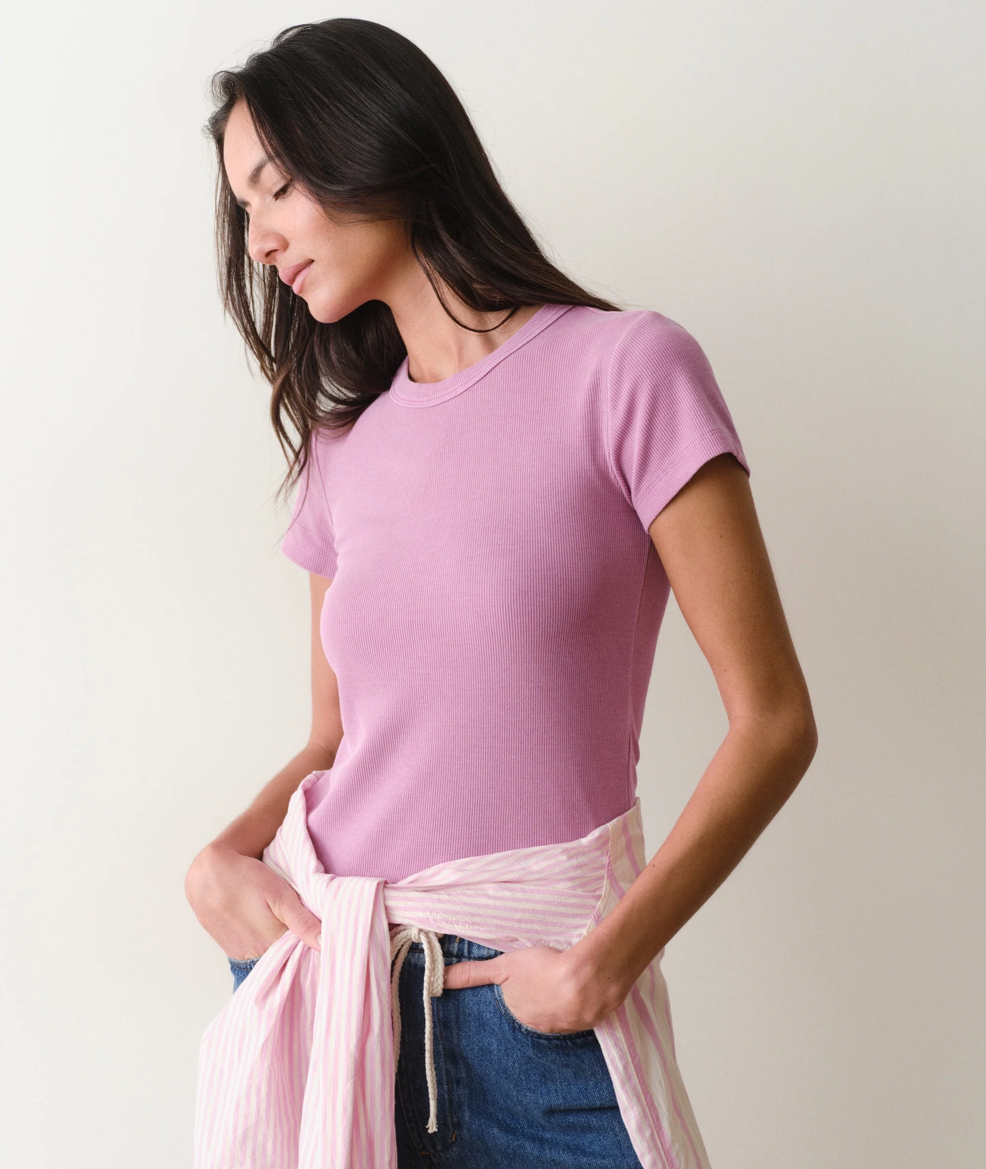 Lexi Rib Sun-In Crew Tee - Image 3