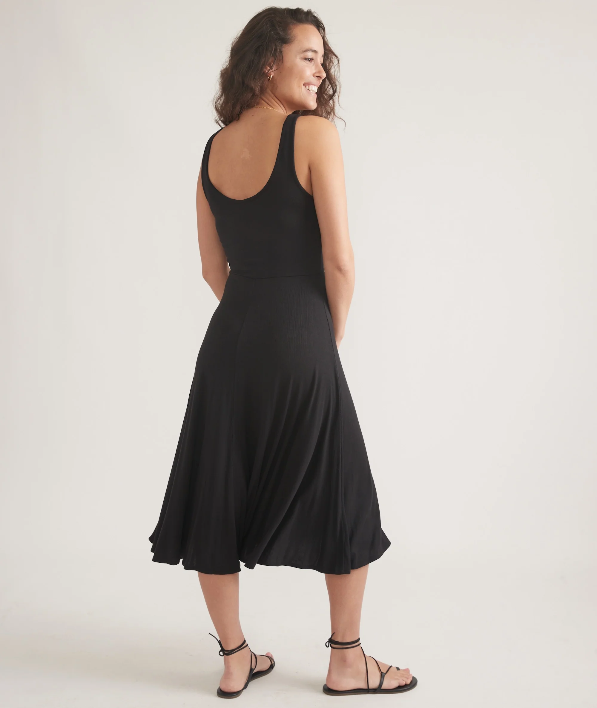 Lexi Rib Fit and Flare Midi Dress - Image 5