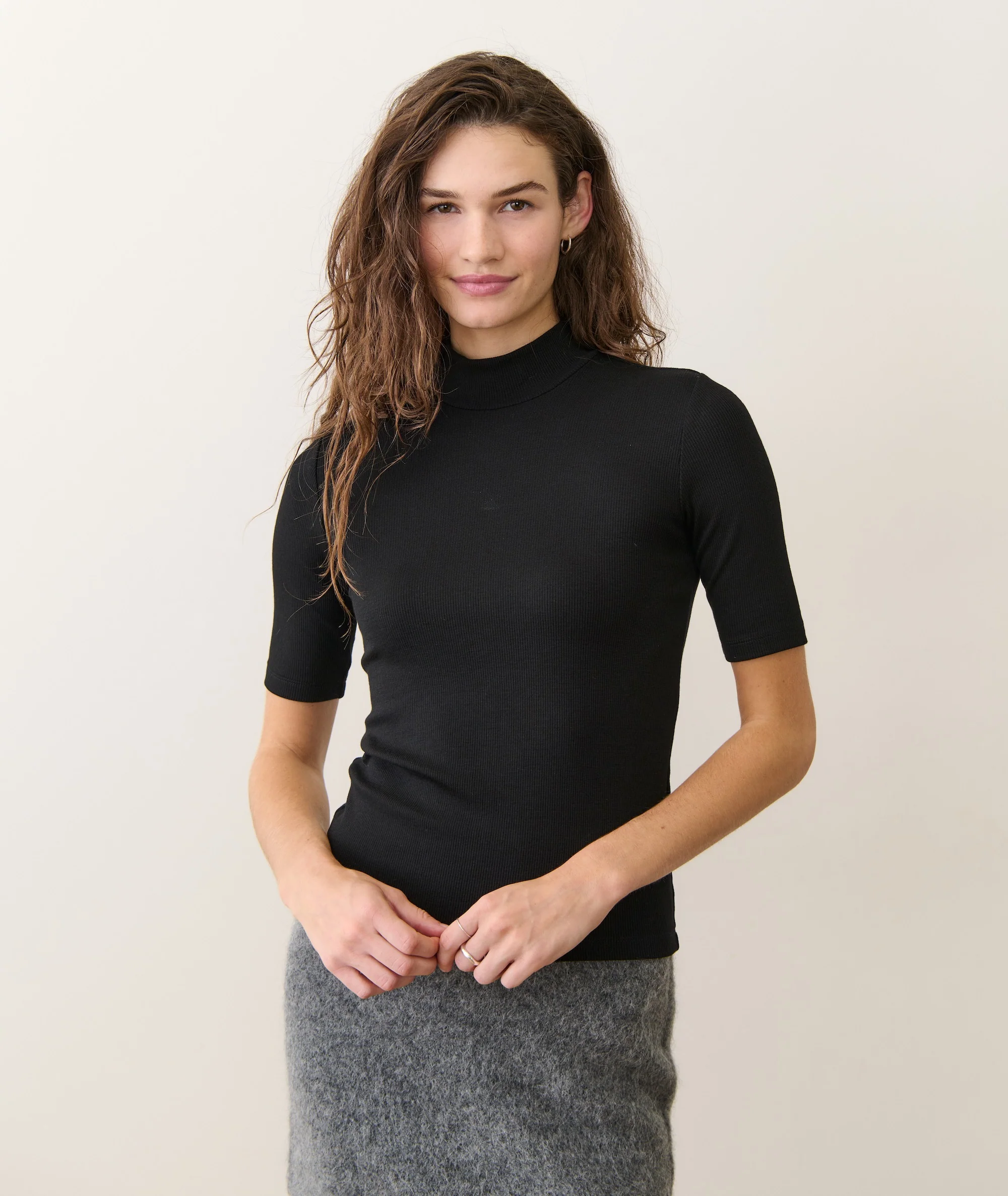 Lexi Rib Mock Neck Top - Image 3